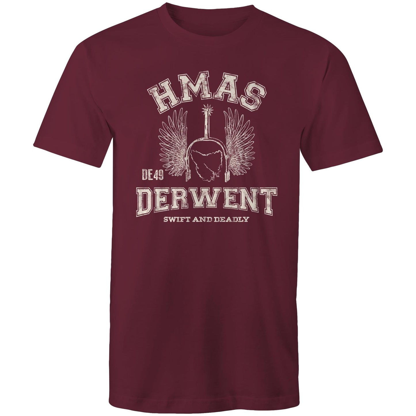 HMAS Derwent DE49 Men's T-shirt (style Alpha, white)