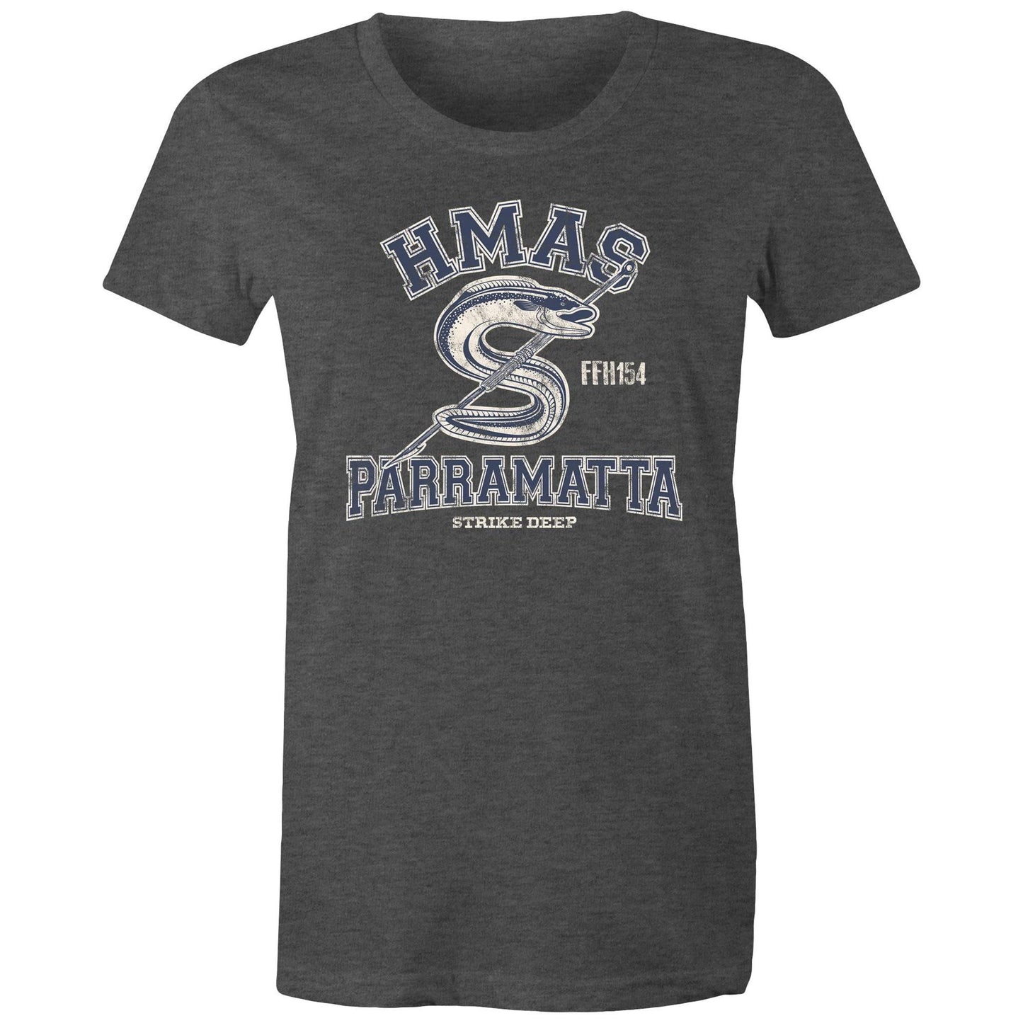 HMAS Parramatta (IV) FFH154 Women's T-shirt (style Alpha, blue)