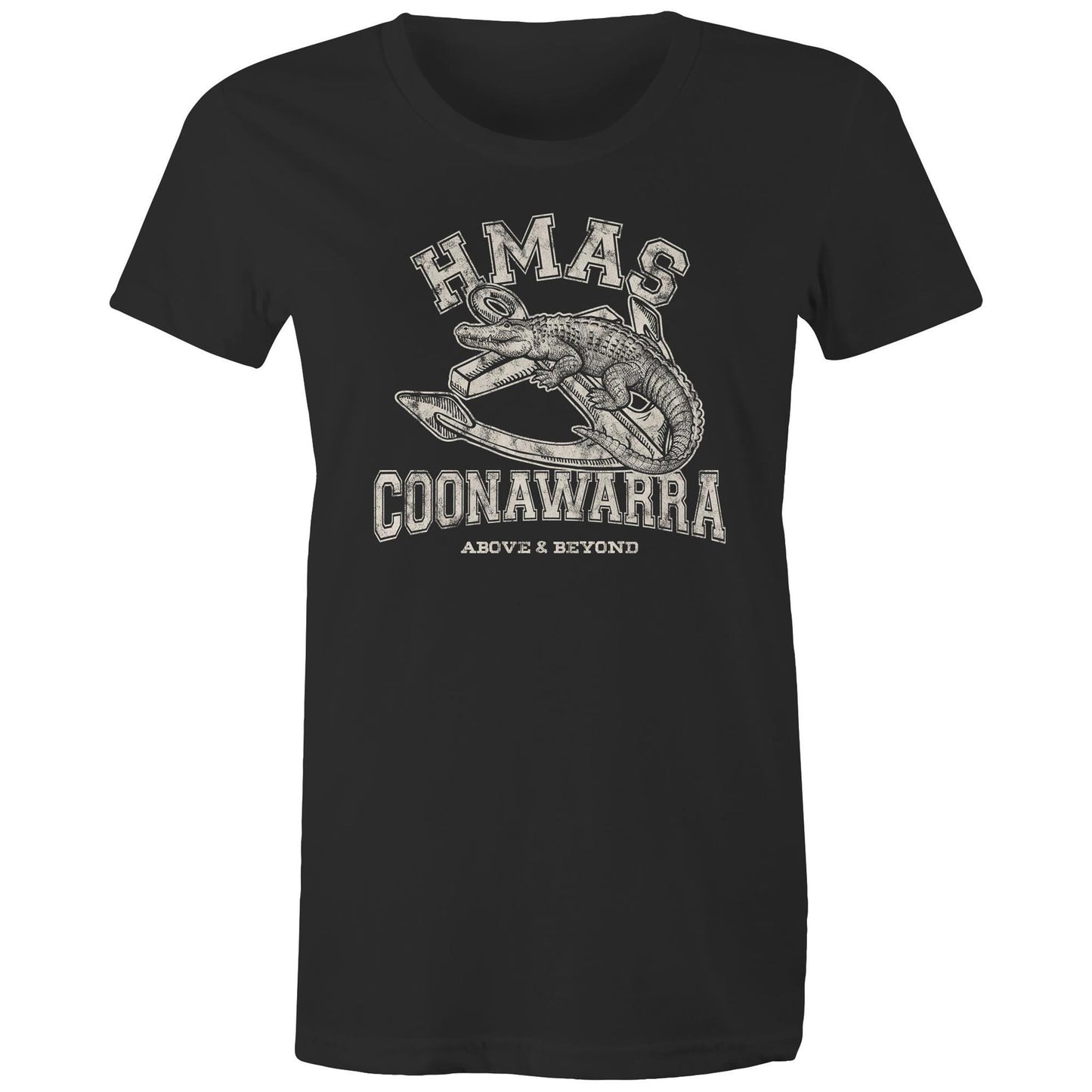 HMAS Coonawarra Women's T-shirt (style Alpha, white)