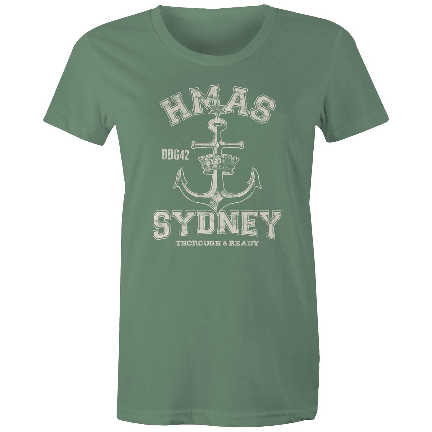 HMAS Sydney (V) DDG42 Women's T-shirt (style Alpha, white)