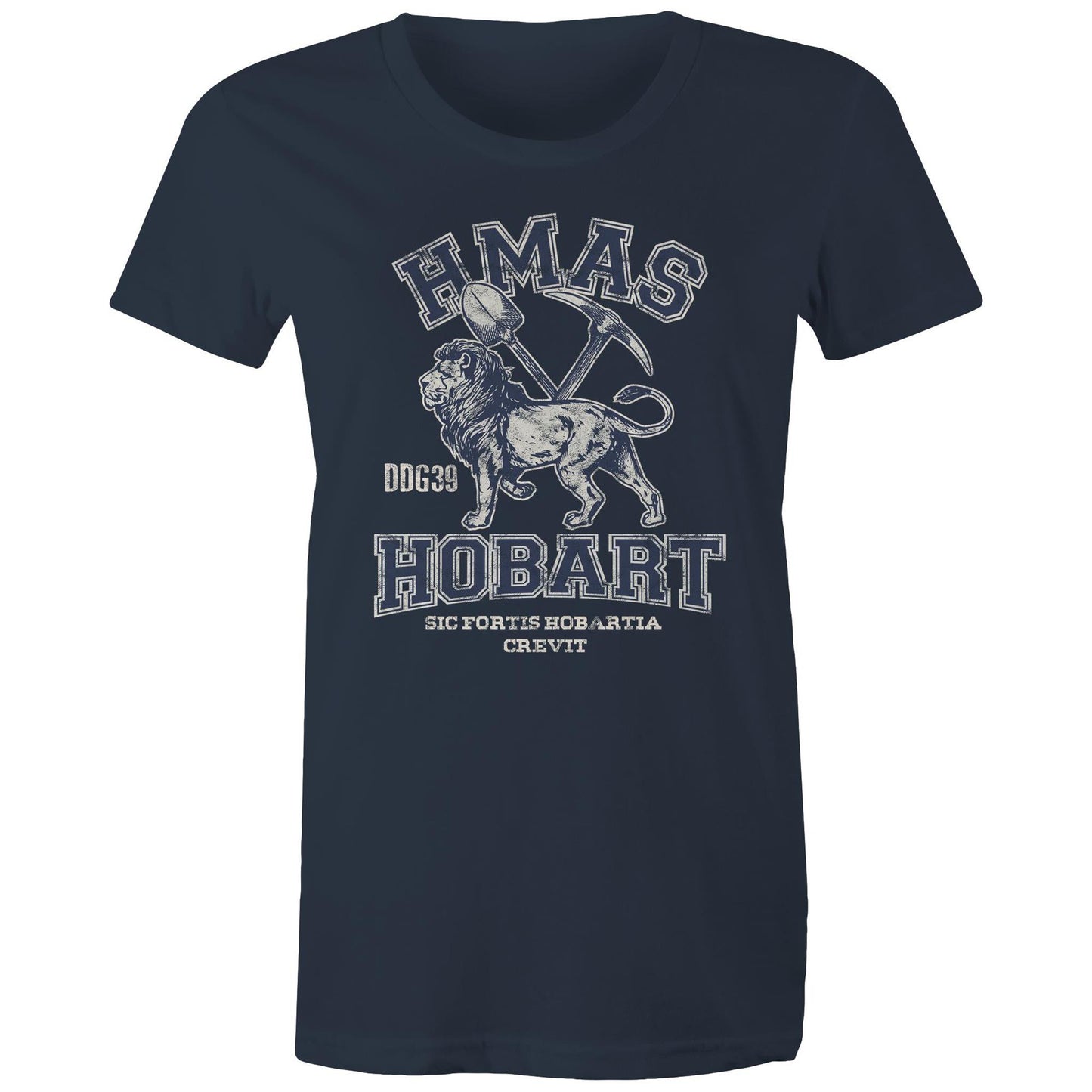 HMAS Hobart (II) DDG39 Women's T-shirt (style Alpha, blue)