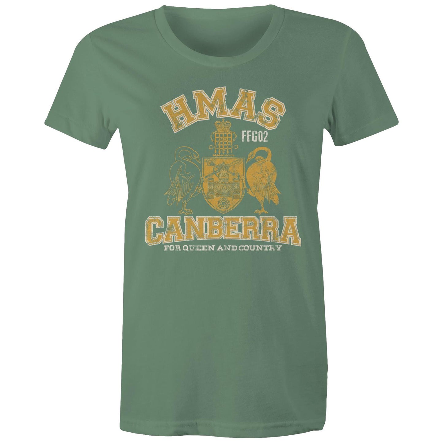 HMAS Canberra (II) FFG02 Women's T-shirt (style Alpha, colour)