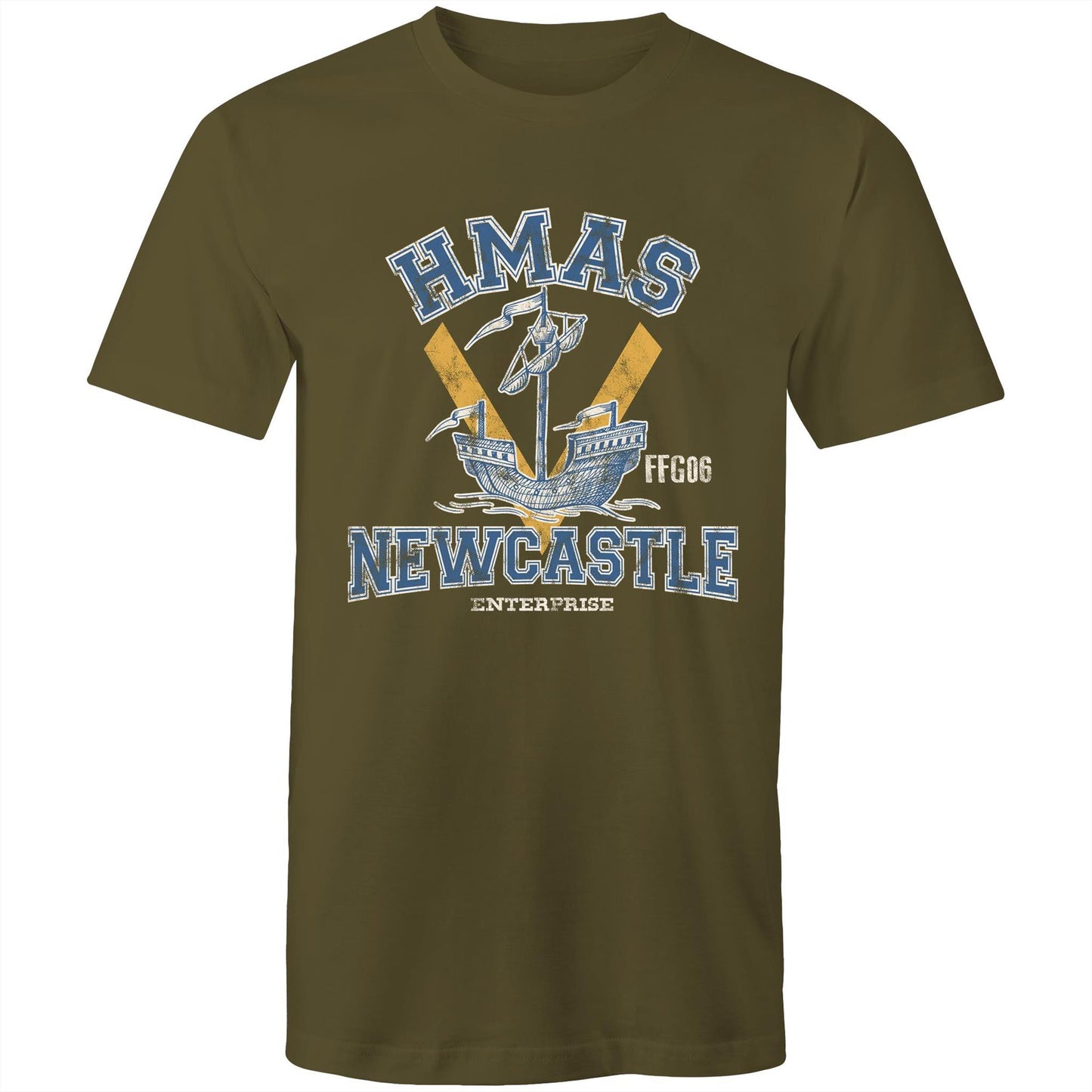 HMAS Newcastle FFG06 Men's T-shirt (style Alpha, colour)