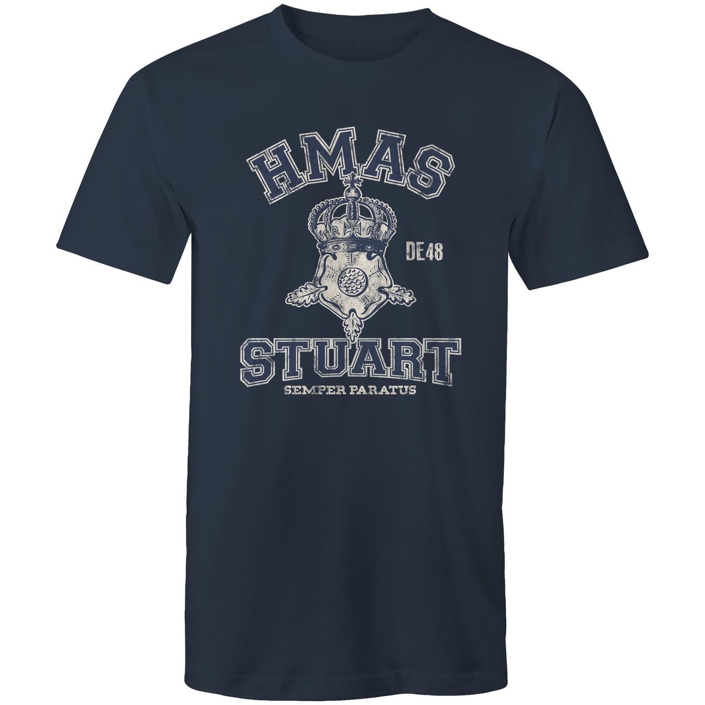 HMAS Stuart (II) DE48 Men's T-shirt (style Alpha, blue)
