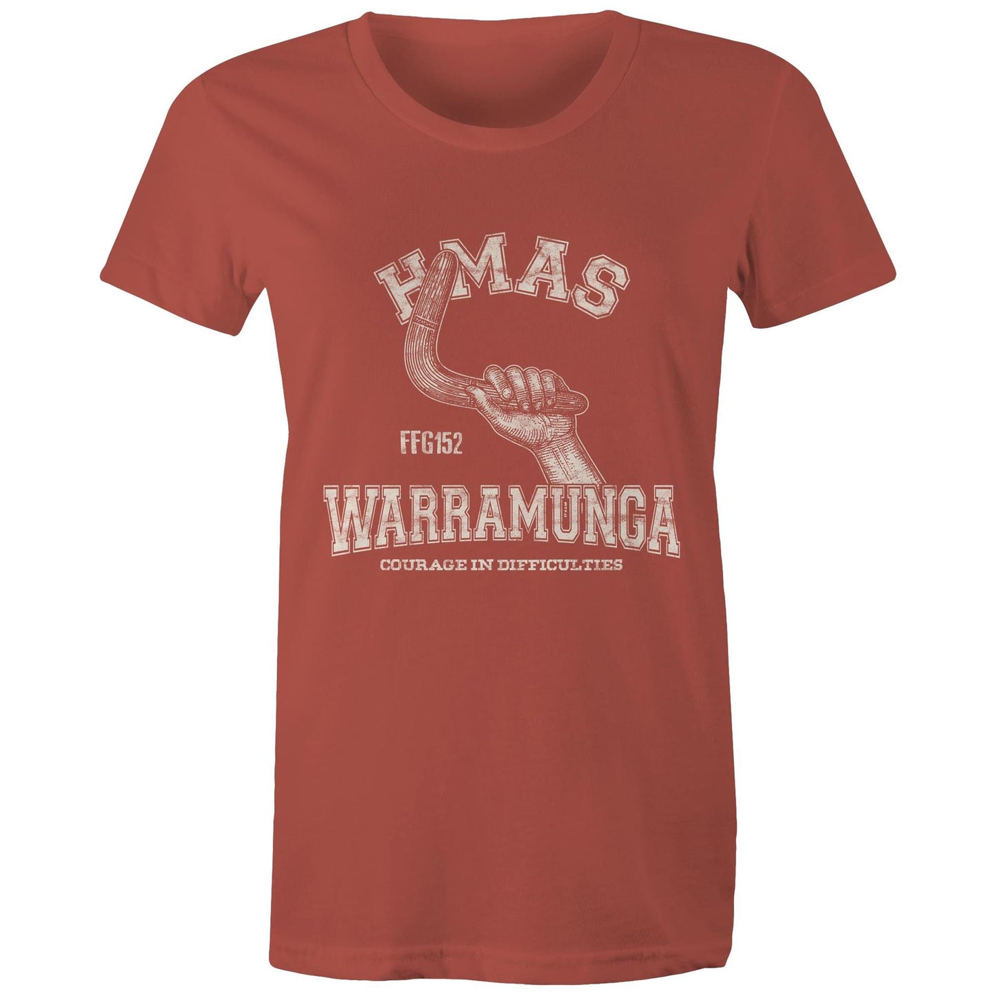 HMAS Warramunga (II) FFH152 Women's T-shirt (style Alpha, white)
