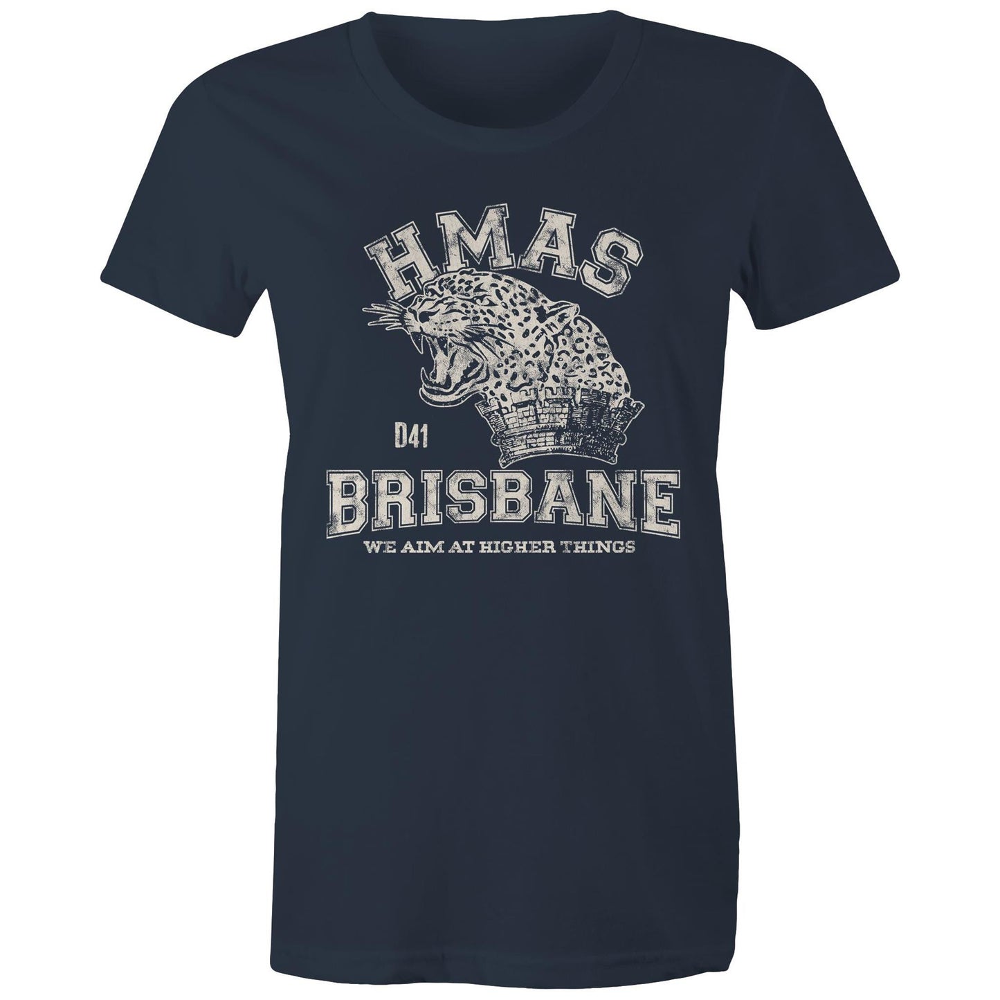 HMAS Brisbane (II) D41 Women's T-shirt (style Alpha, white)