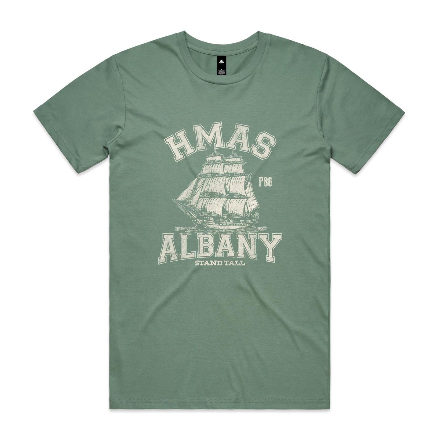 HMAS Albany P86 Men's T-shirt (style Alpha, white)