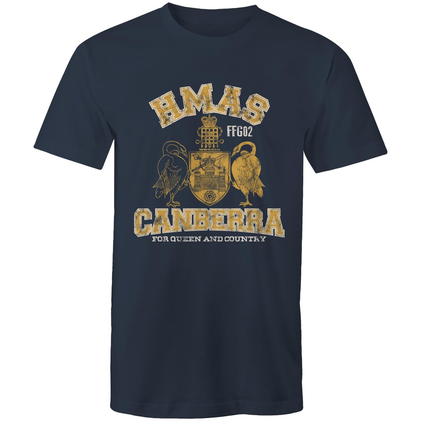 HMAS Canberra (II) FFG02 Men's T-shirt (style Alpha, colour)