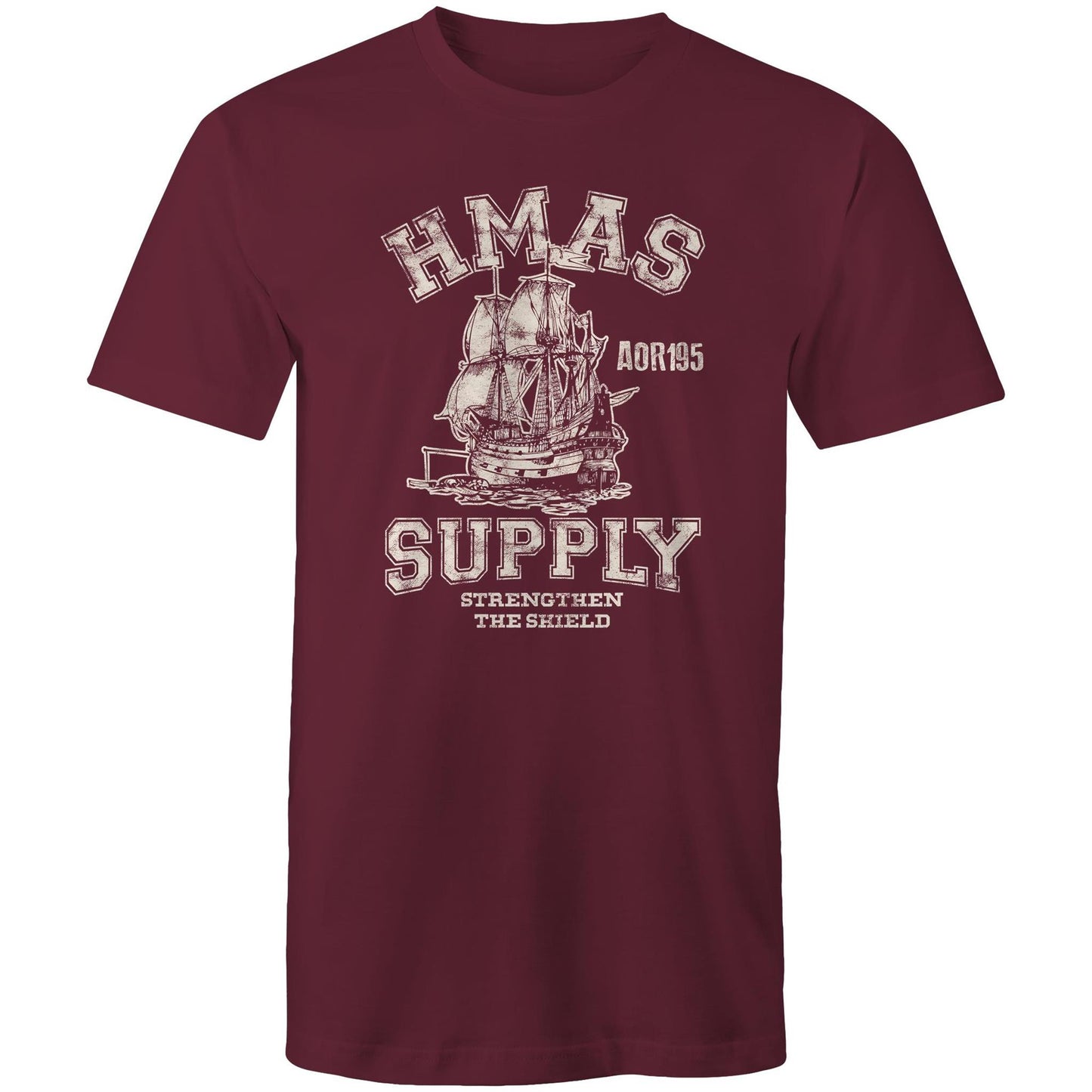 HMAS Supply AOR195 Men's T-shirt (style Alpha, white)