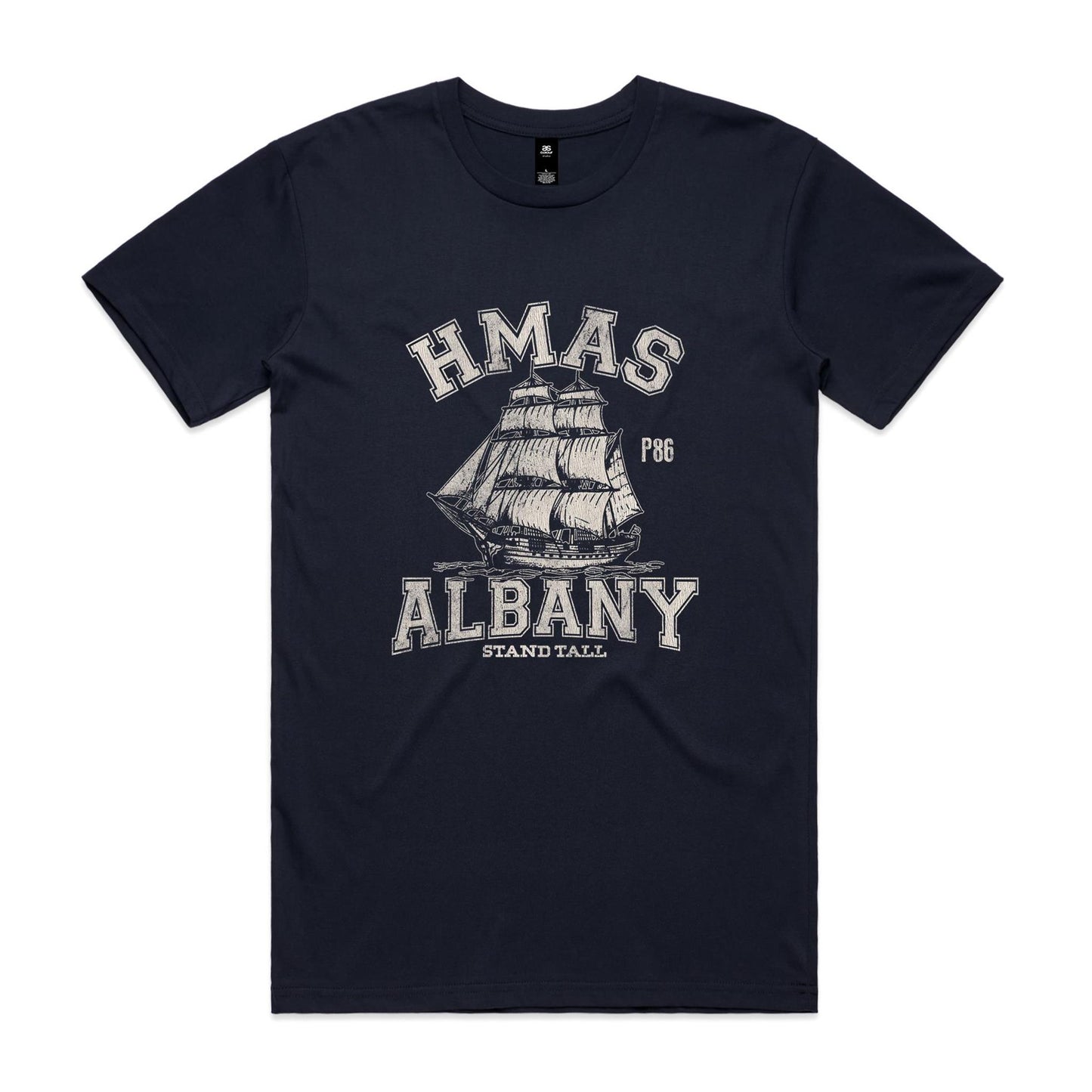 HMAS Albany P86 Men's T-shirt (style Alpha, white)