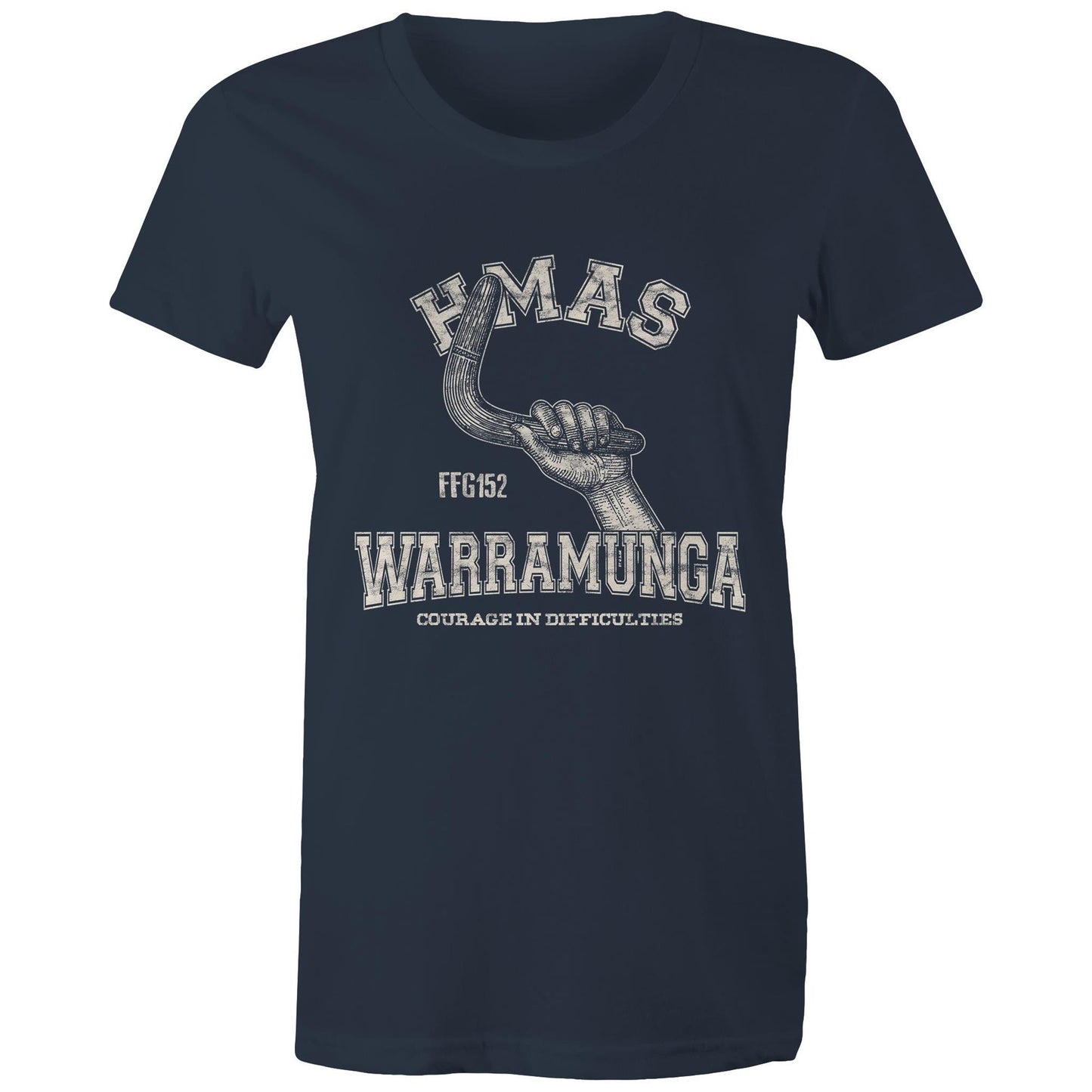 HMAS Warramunga (II) FFH152 Women's T-shirt (style Alpha, white)