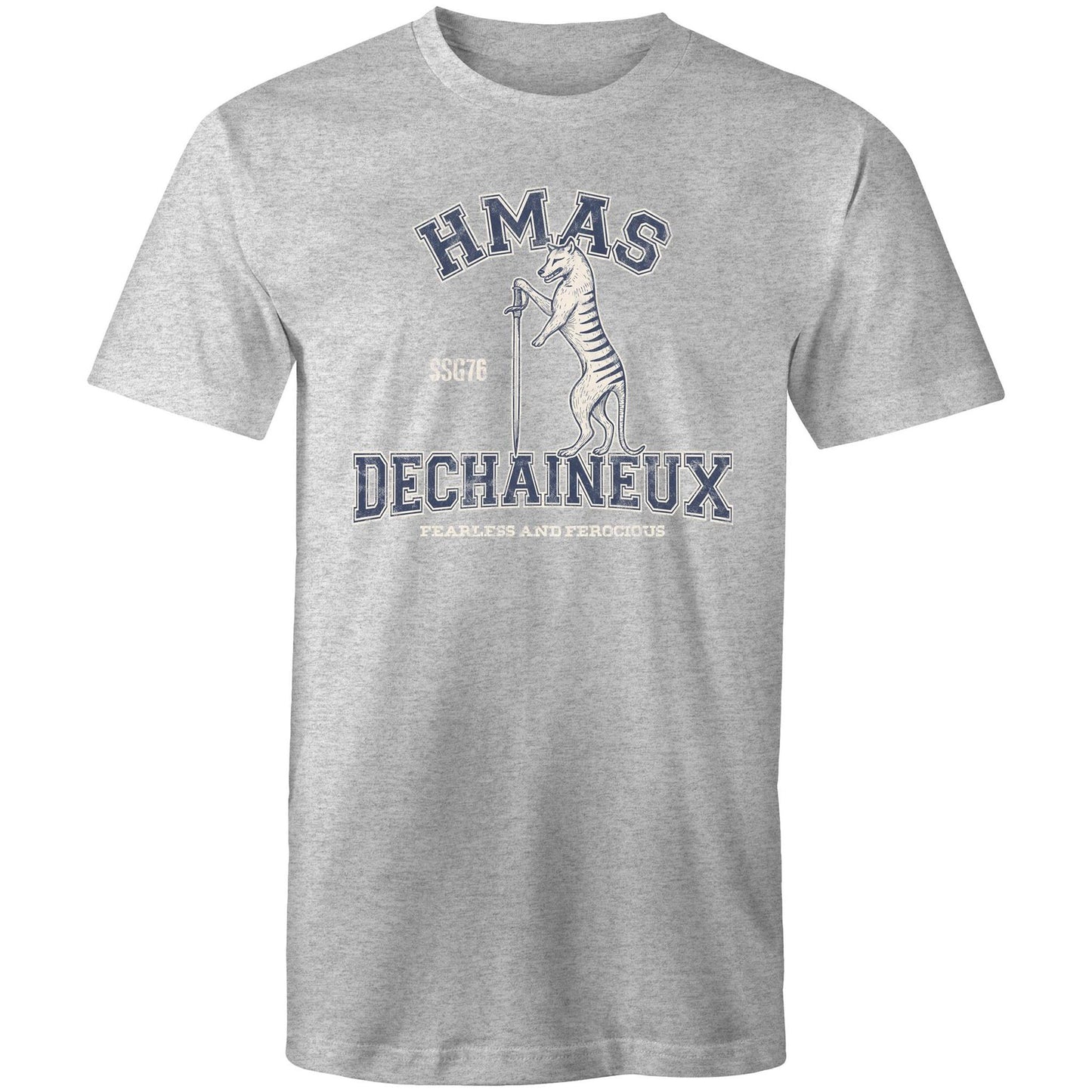 HMAS Dechaineux SSG76 Men's T-shirt (style Alpha, blue)