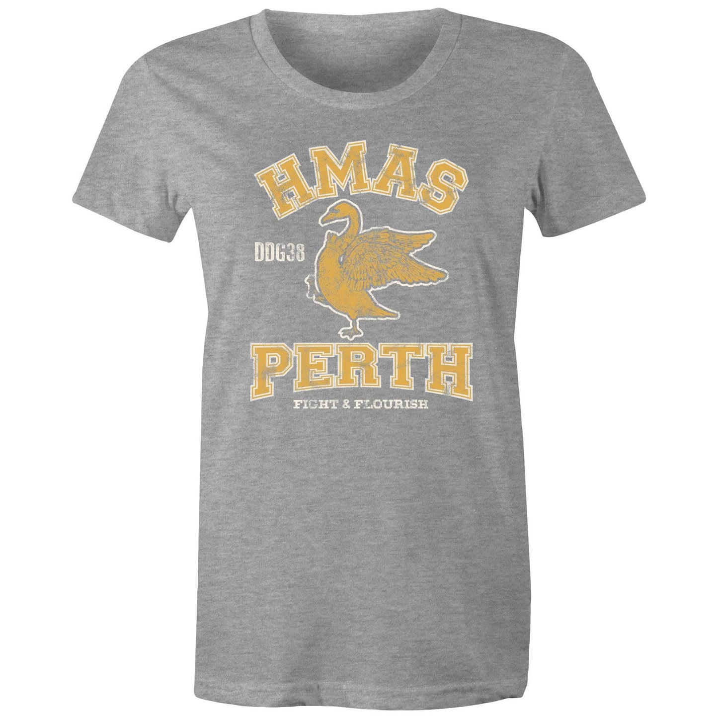 HMAS Perth (II) DDG38 Women's T-shirt (style Alpha, colour)