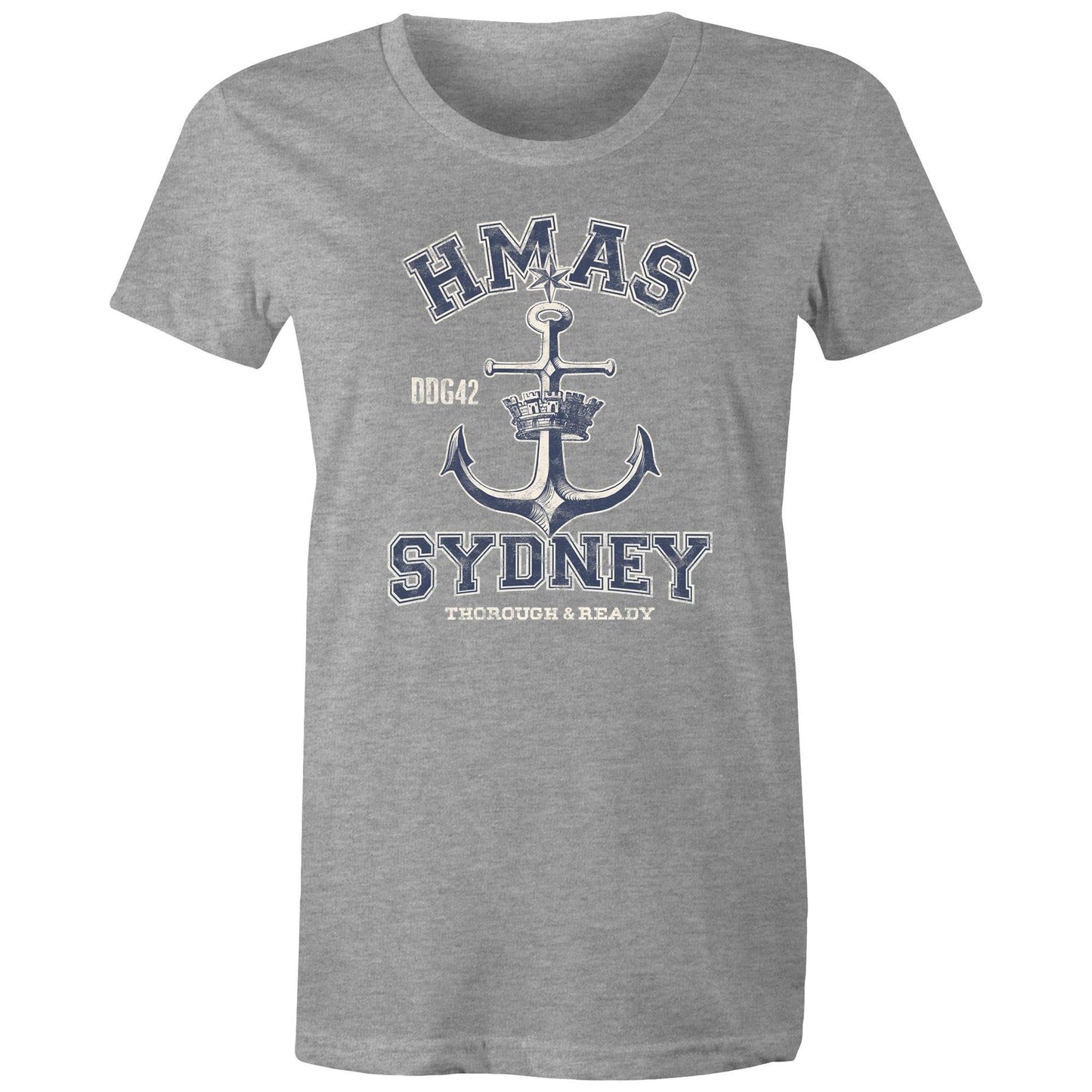 HMAS Sydney (V) DDG42 Women's T-shirt (style Alpha, blue)