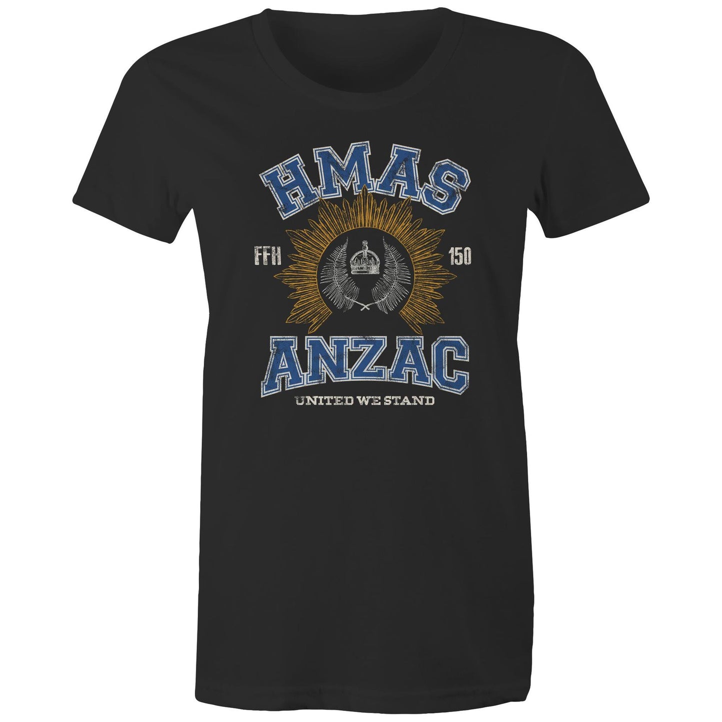 HMAS Anzac (III) FFH150 Women's T-shirt (style Alpha, colour)
