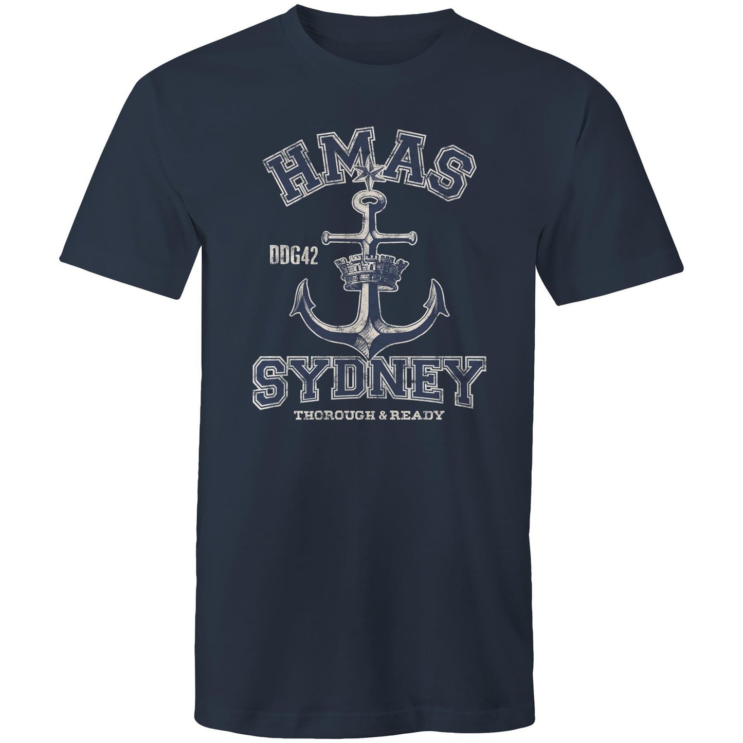 HMAS Sydney (V) DDG42 Men's T-shirt (style Alpha, blue)
