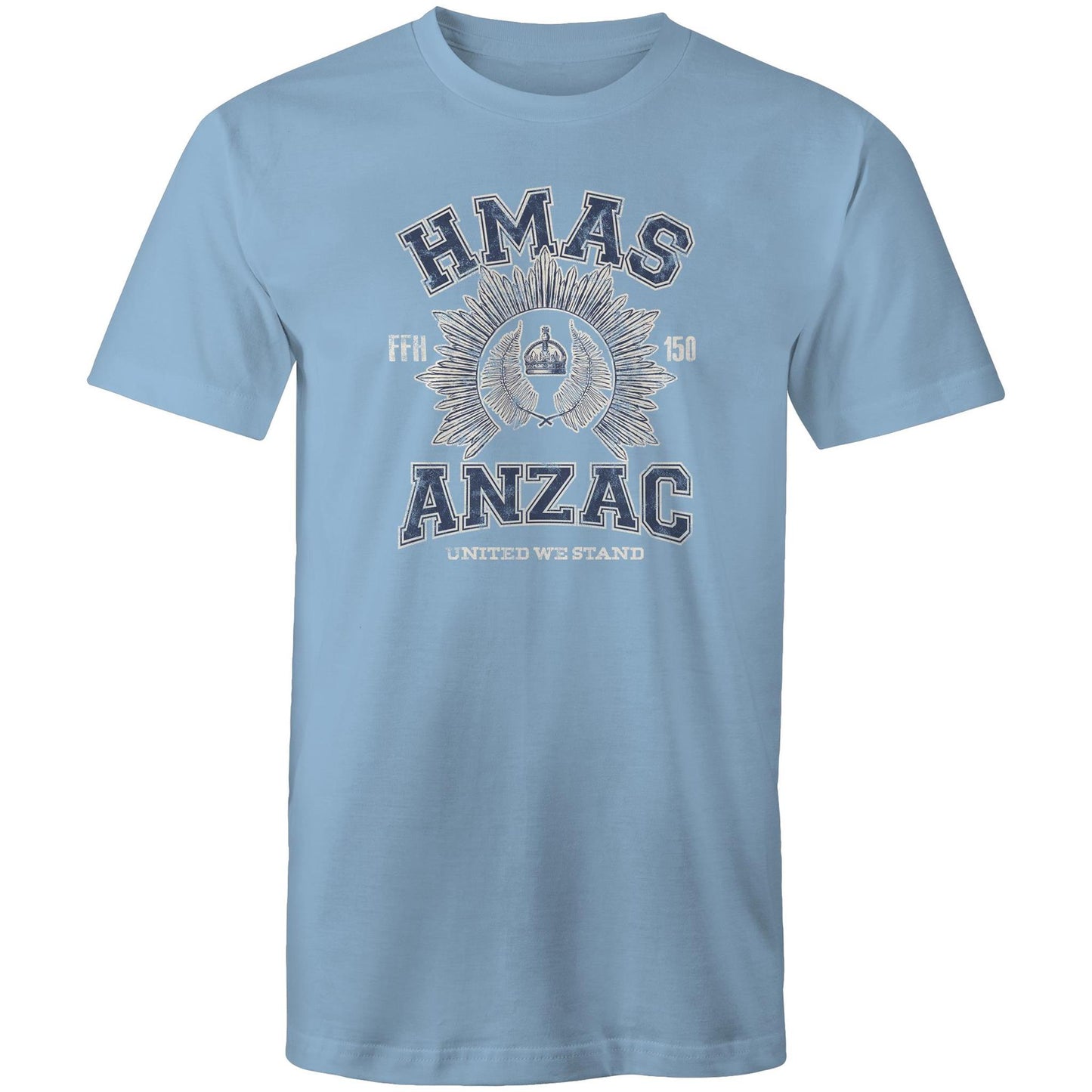 HMAS Anzac (III) FFH150 Men's T-shirt (style Alpha, blue)