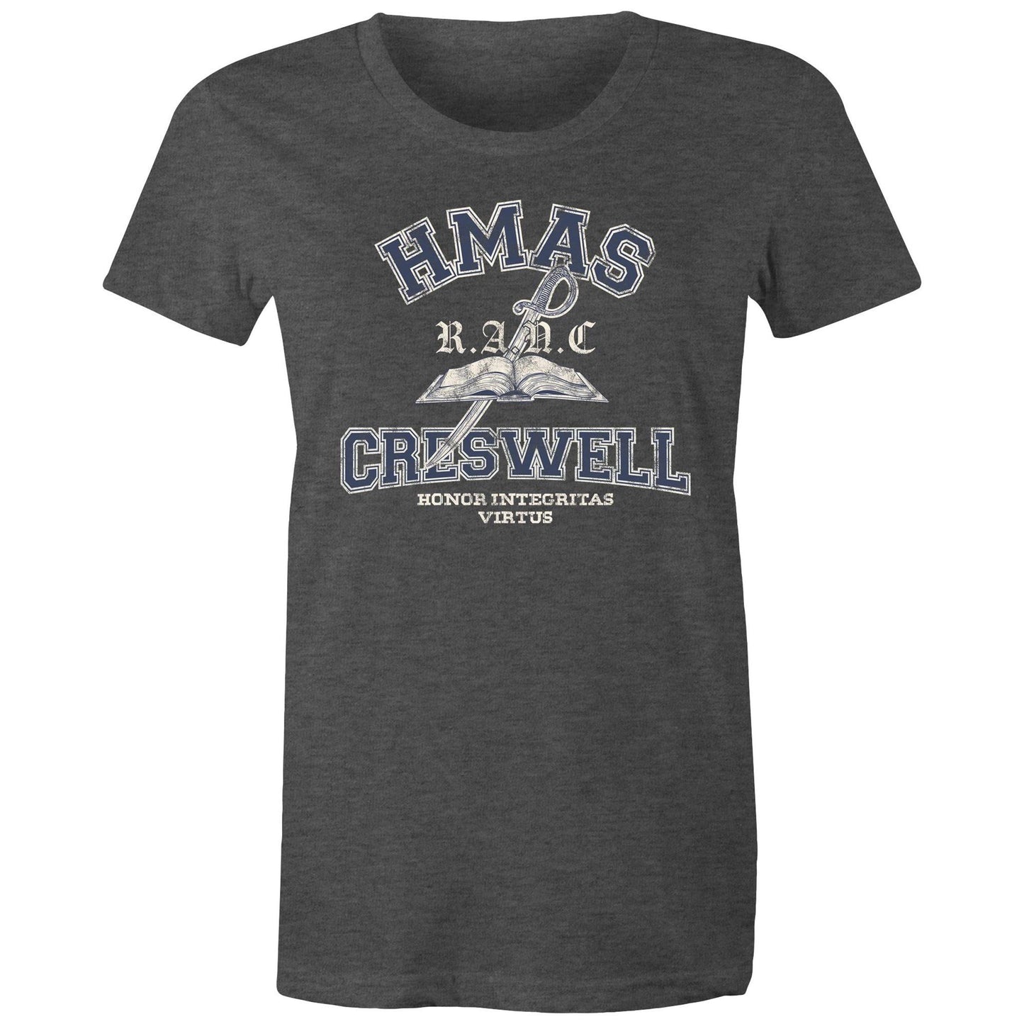 HMAS Creswell Women's T-shirt (Style Alpha, blue)