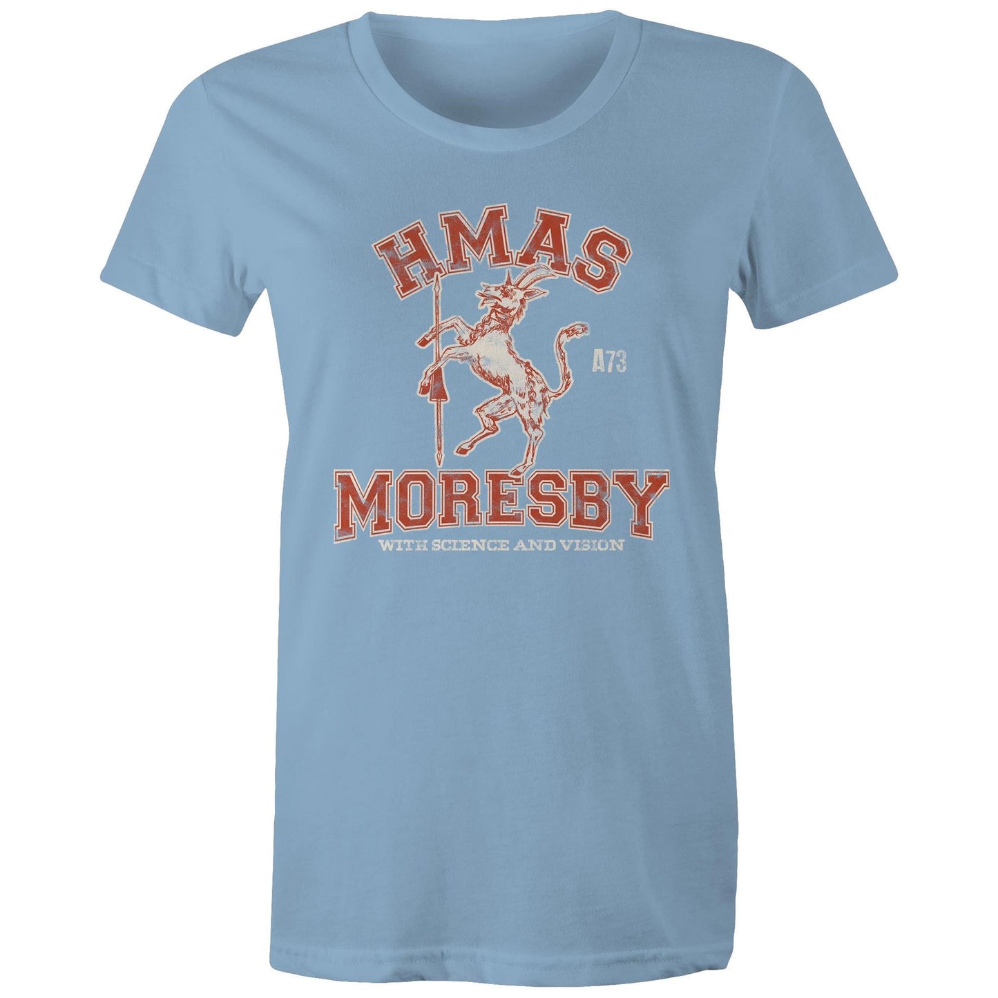 HMAS Moresby (II) A73 Women's T-shirt (style Alpha, colour)