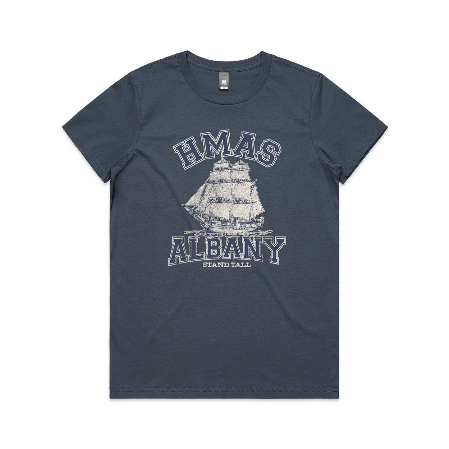 HMAS Albany P86 Women's T-shirt (style Alpha, blue)