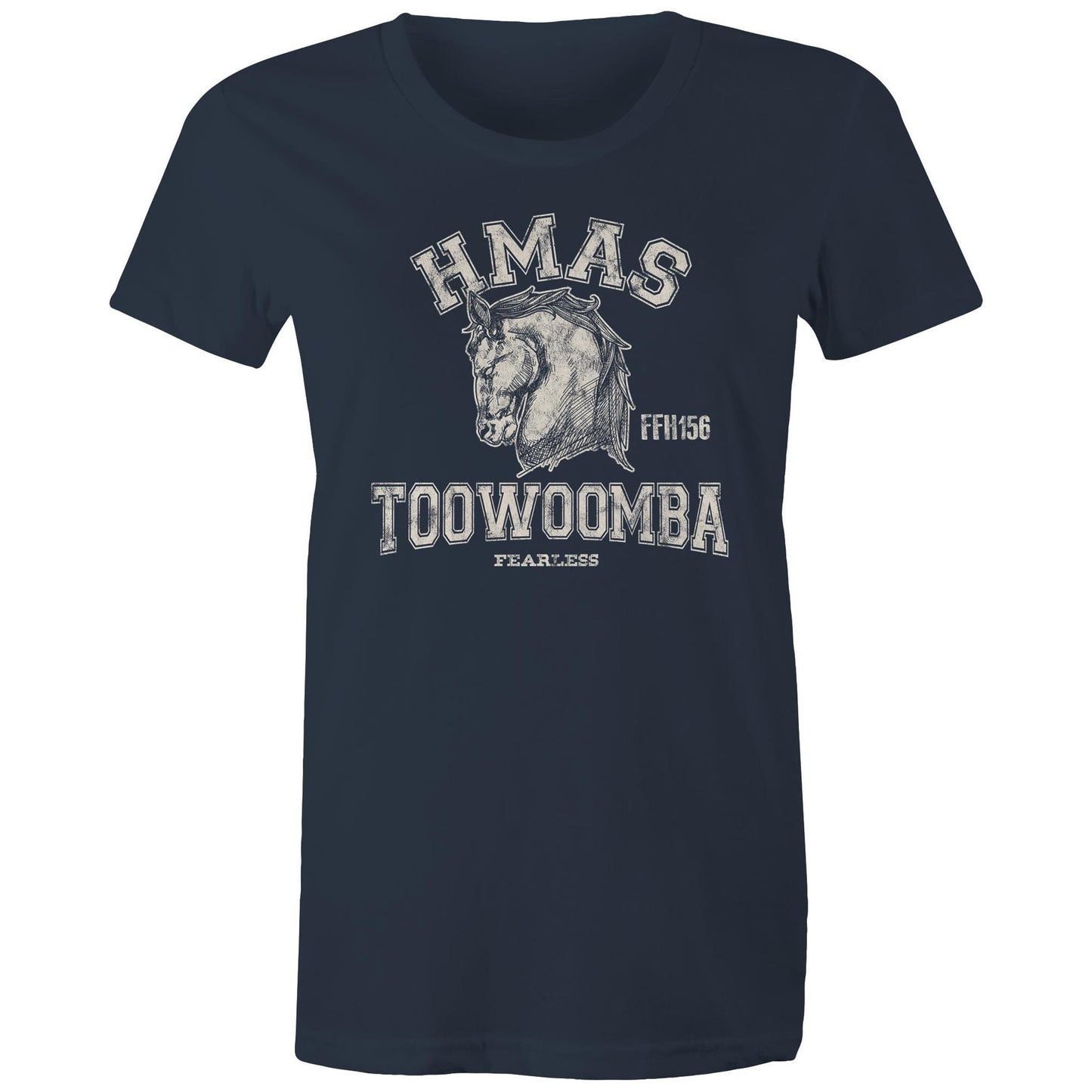 HMAS Toowoomba FFH156 Women's T-shirt (style Alpha, white)
