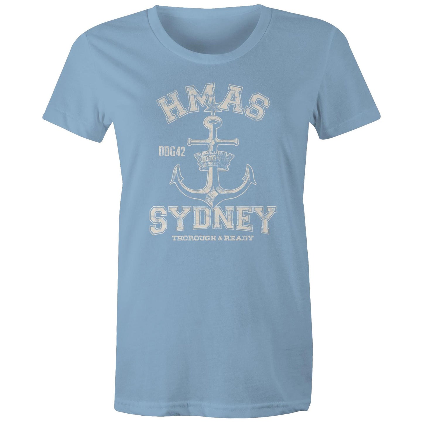 HMAS Sydney (V) DDG42 Women's T-shirt (style Alpha, white)