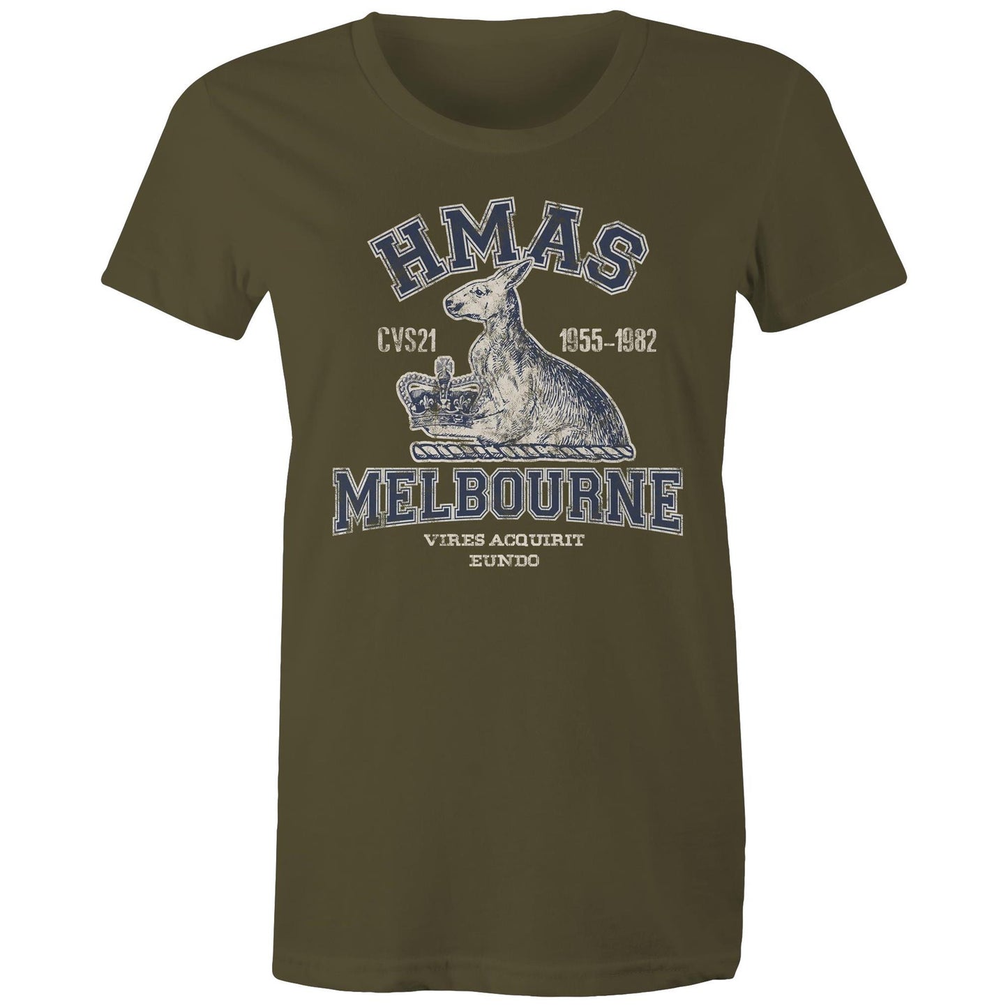 HMAS Melbourne (II) CVS21 Women's T-shirt (style Alpha, blue)