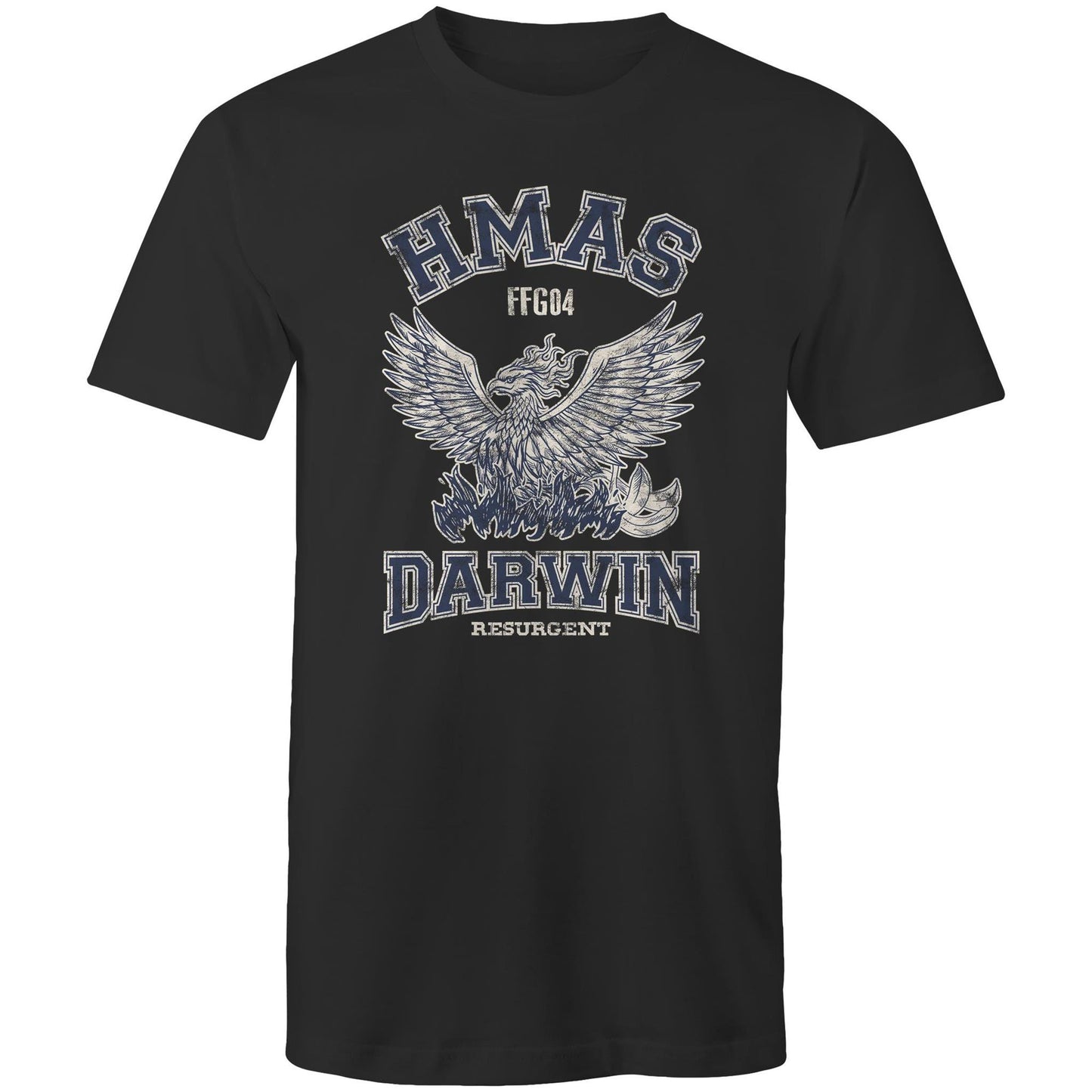 HMAS Darwin FFG04 Men's T-shirt (style Alpha, blue)
