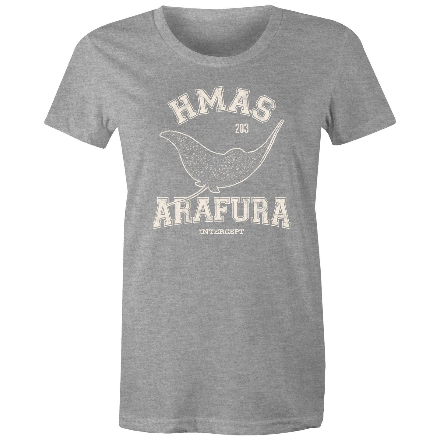 HMAS Arafura OPV203 Women's T-shirt (style Alpha, white)