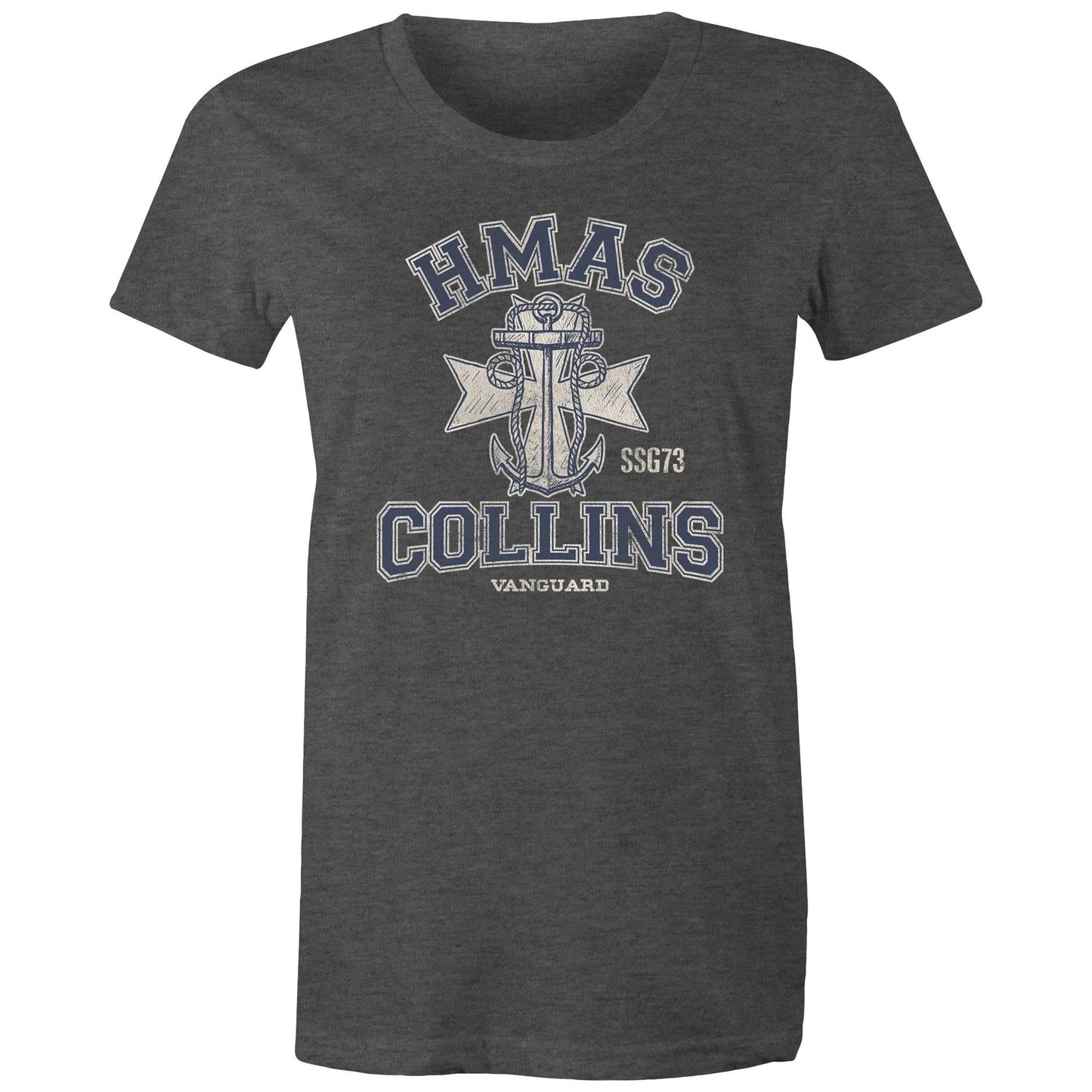 HMAS Collins SSG73 Women's T-shirt (style Alpha, blue)