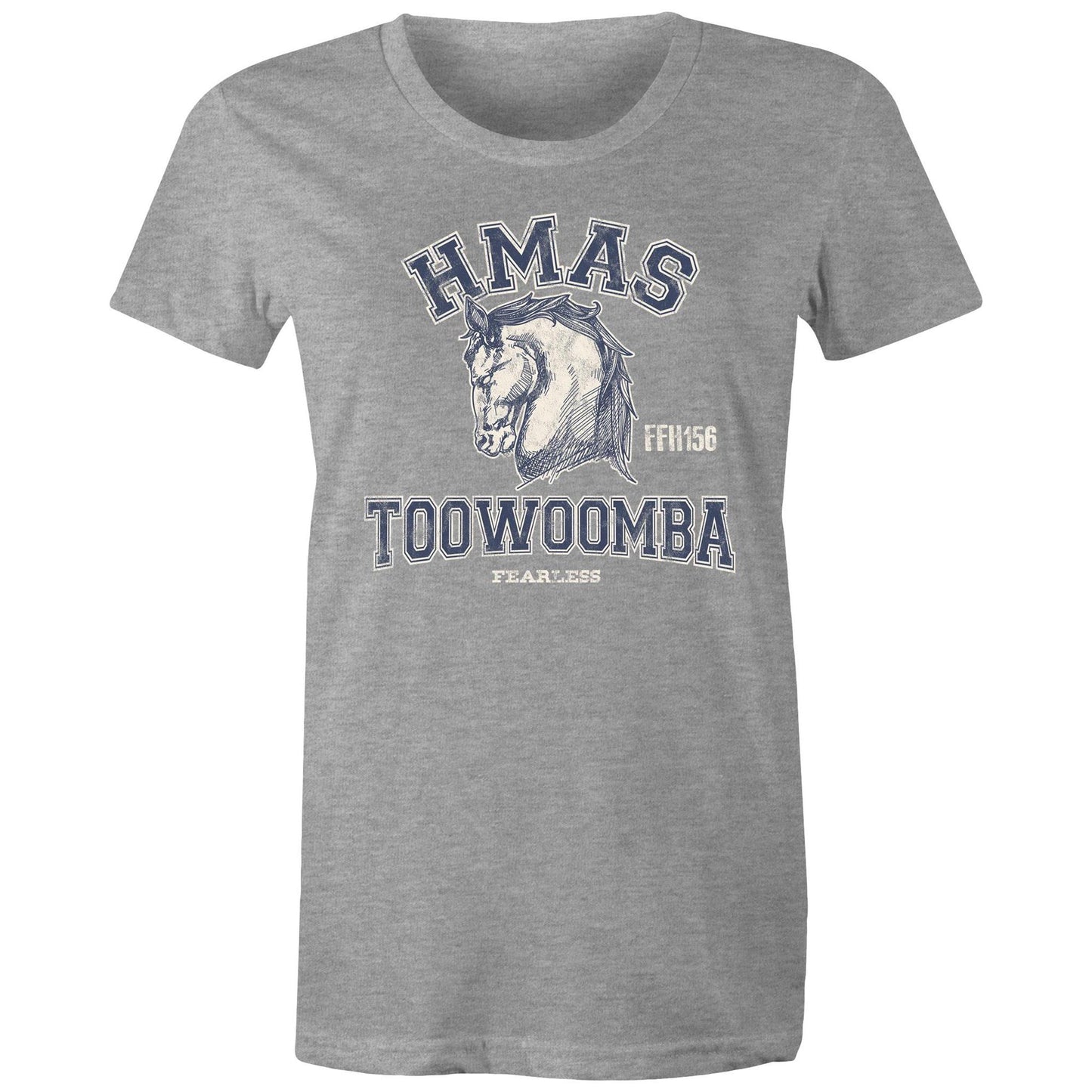 HMAS Toowoomba FFH156 Women's T-shirt (style Alpha, blue)
