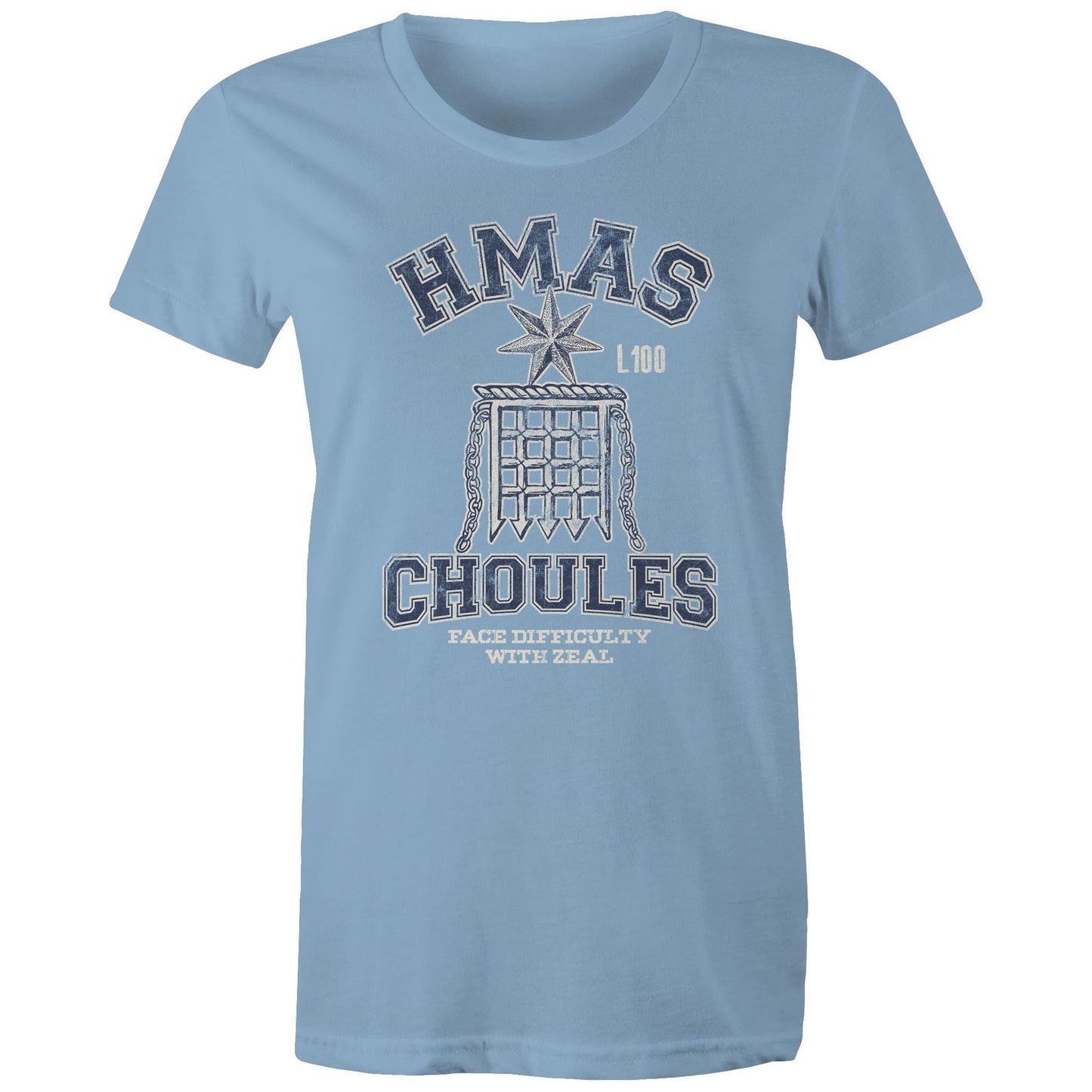HMAS Choules L100 Women's T-shirt (style Alpha, blue)