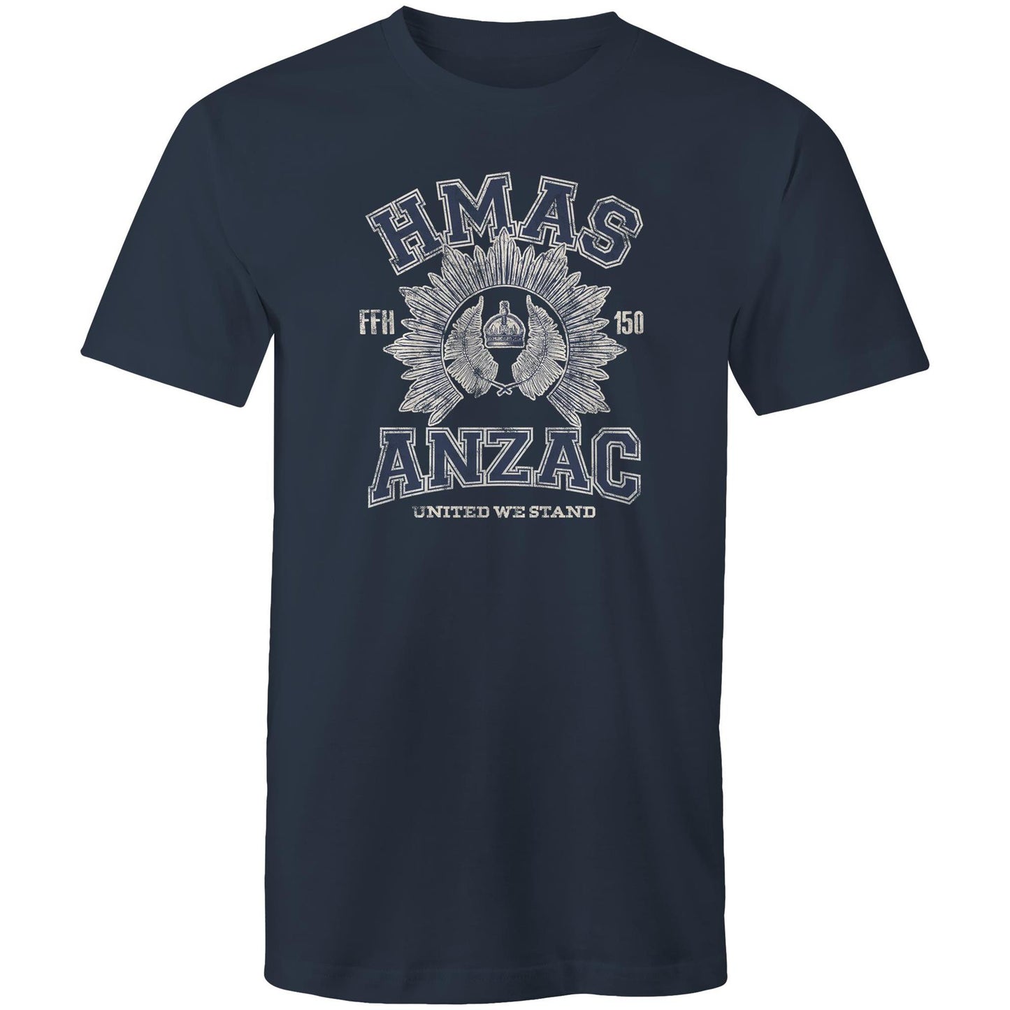HMAS Anzac (III) FFH150 Men's T-shirt (style Alpha, blue)