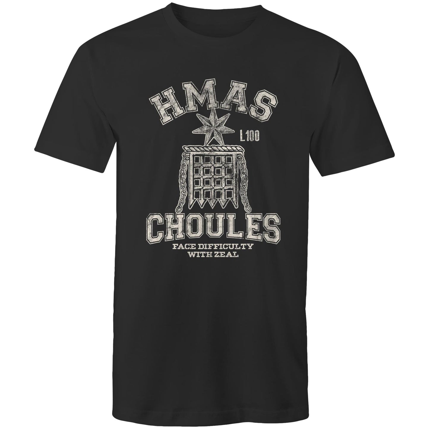 HMAS Choules L100 Men's T-shirt (style Alpha, white)