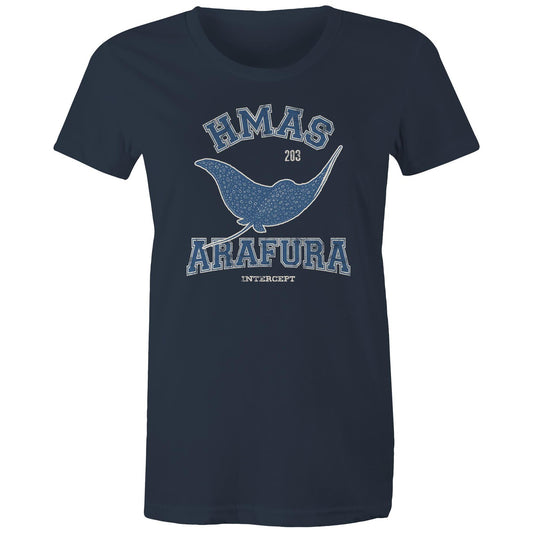 HMAS Arafura OPV203 Women's T-shirt (style Alpha, colour)