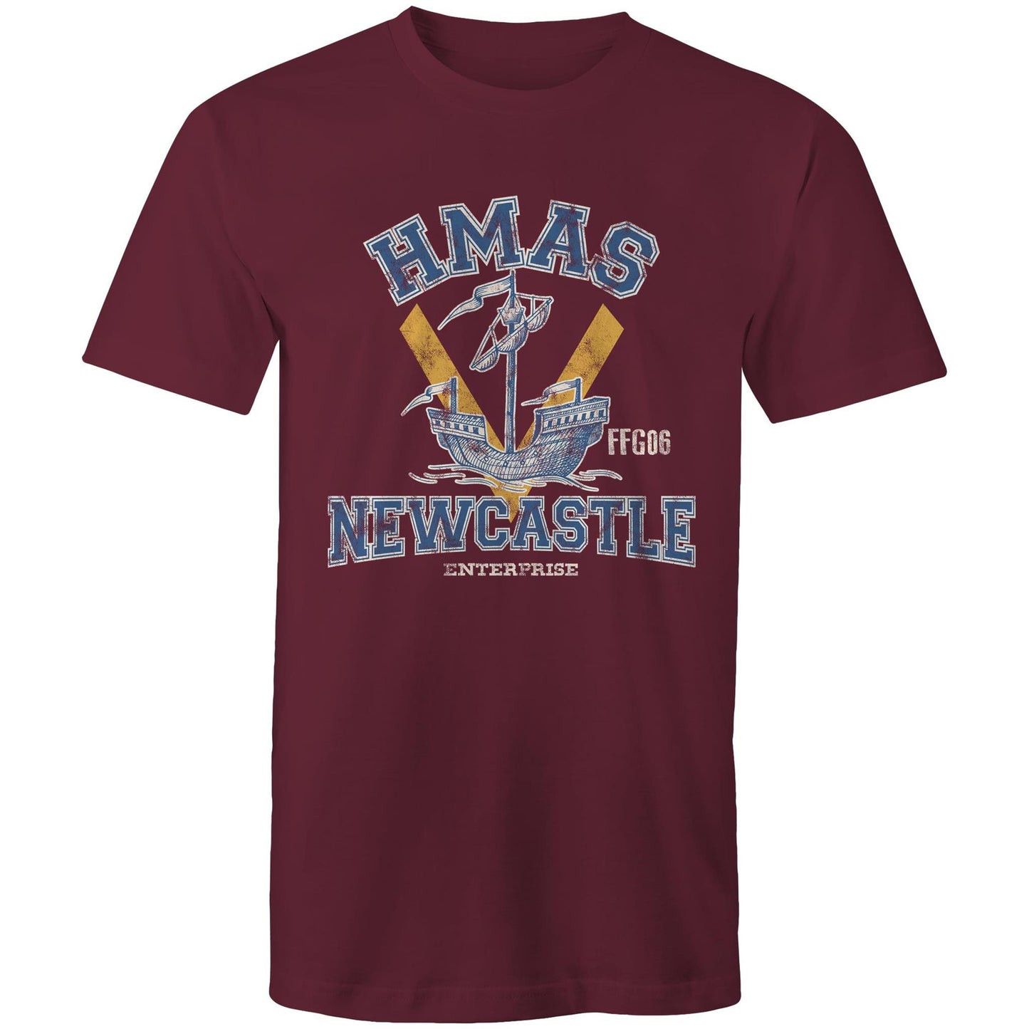 HMAS Newcastle FFG06 Men's T-shirt (style Alpha, colour)