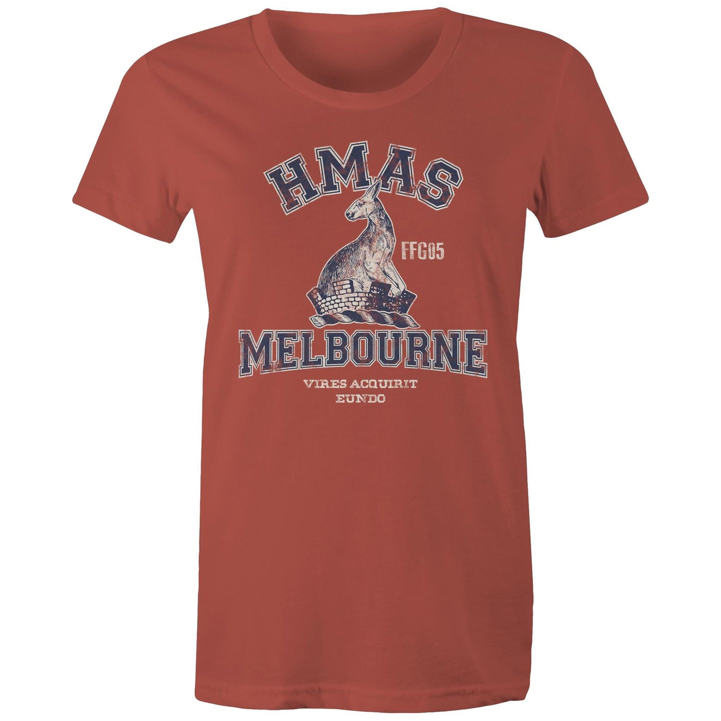 HMAS Melbourne (III) FFG05 Women's T-shirt (style Alpha, blue)