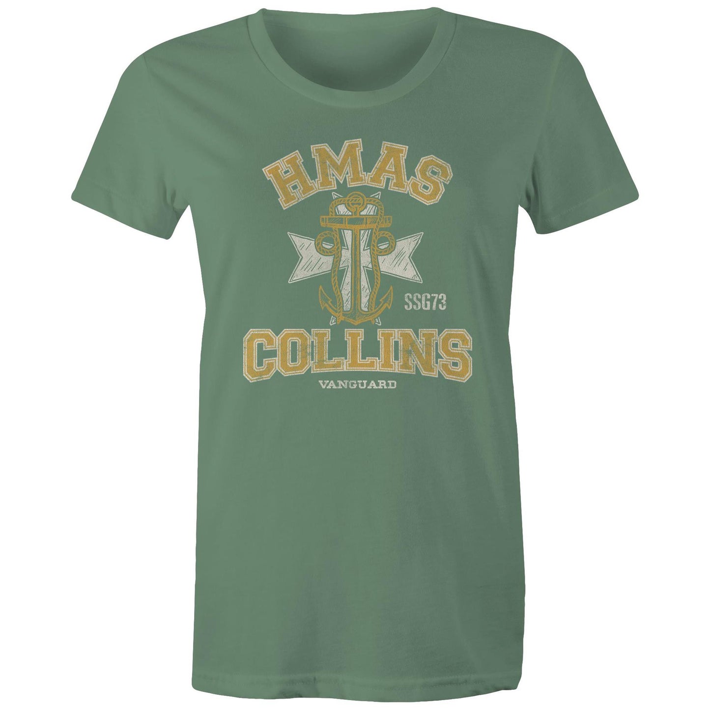HMAS Collins SSG73 Women's T-shirt (style Alpha, colour)