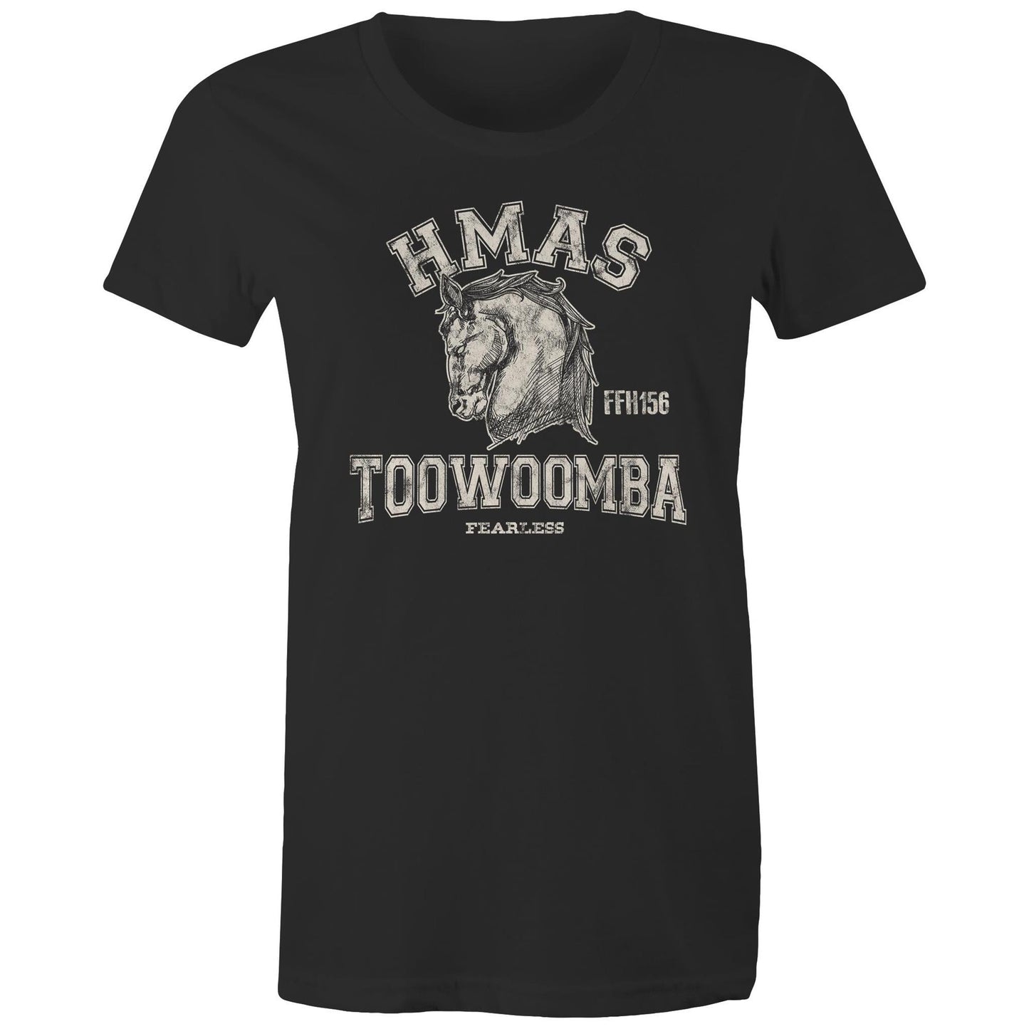 HMAS Toowoomba FFH156 Women's T-shirt (style Alpha, white)