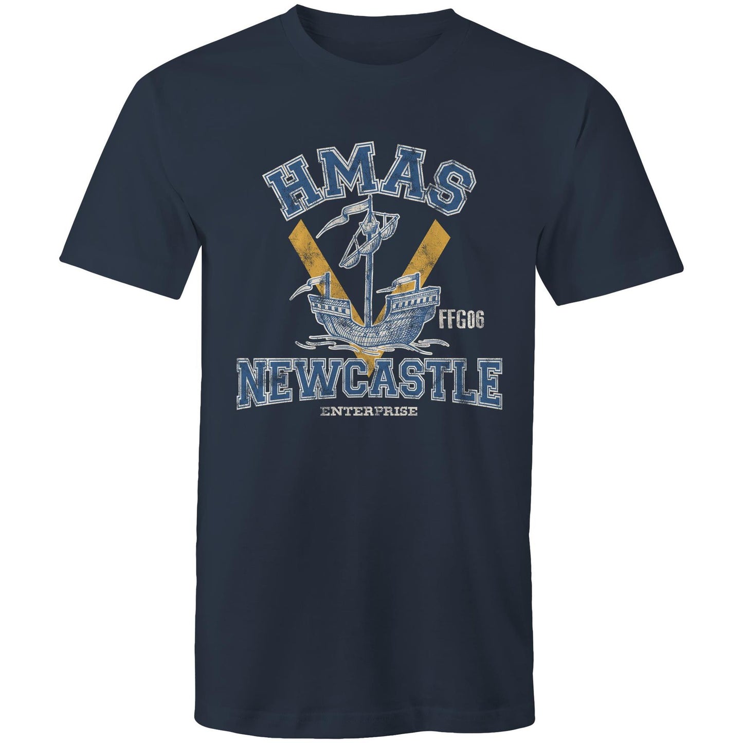 HMAS Newcastle FFG06 Men's T-shirt (style Alpha, colour)