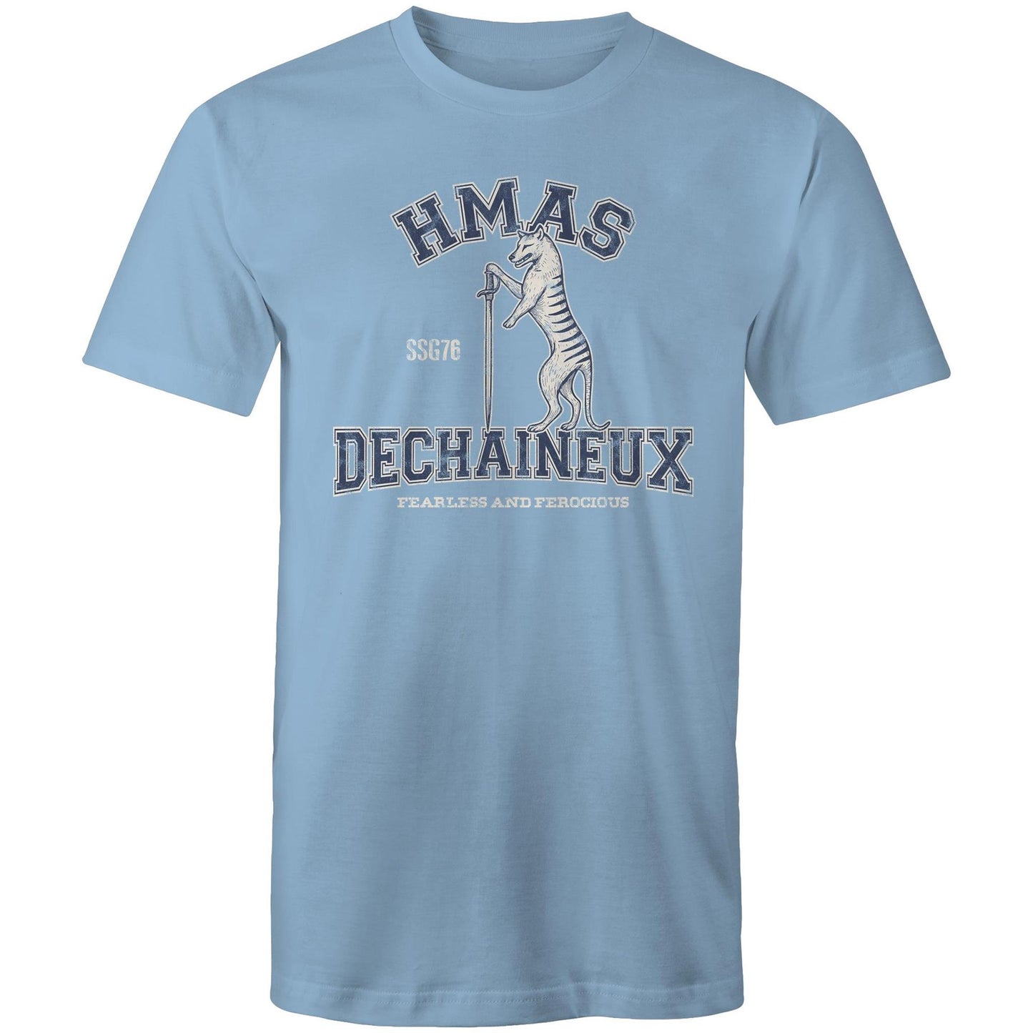 HMAS Dechaineux SSG76 Men's T-shirt (style Alpha, blue)
