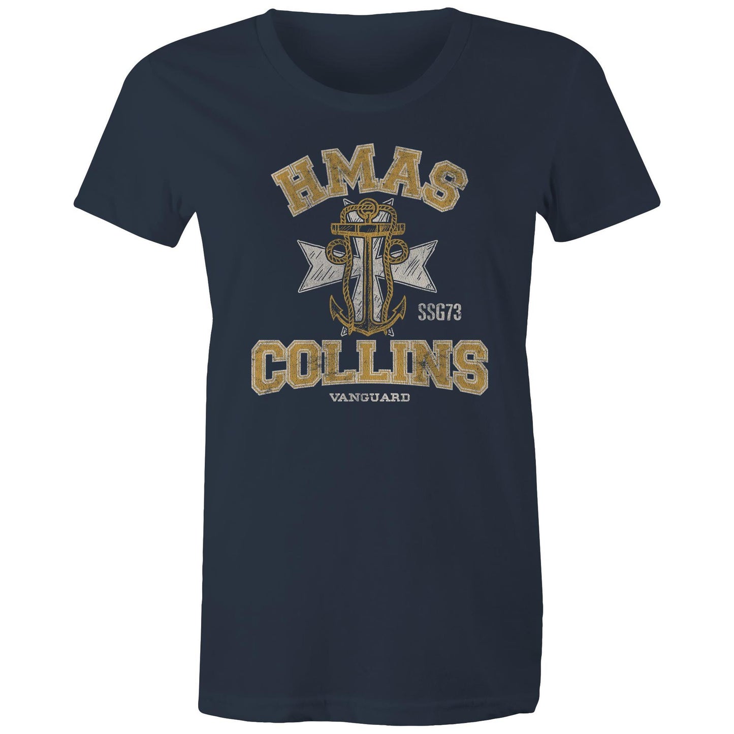 HMAS Collins SSG73 Women's T-shirt (style Alpha, colour)
