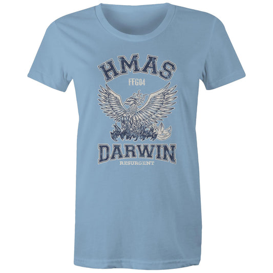 HMAS Darwin FFG04 Women's T-shirt (style Alpha, blue)