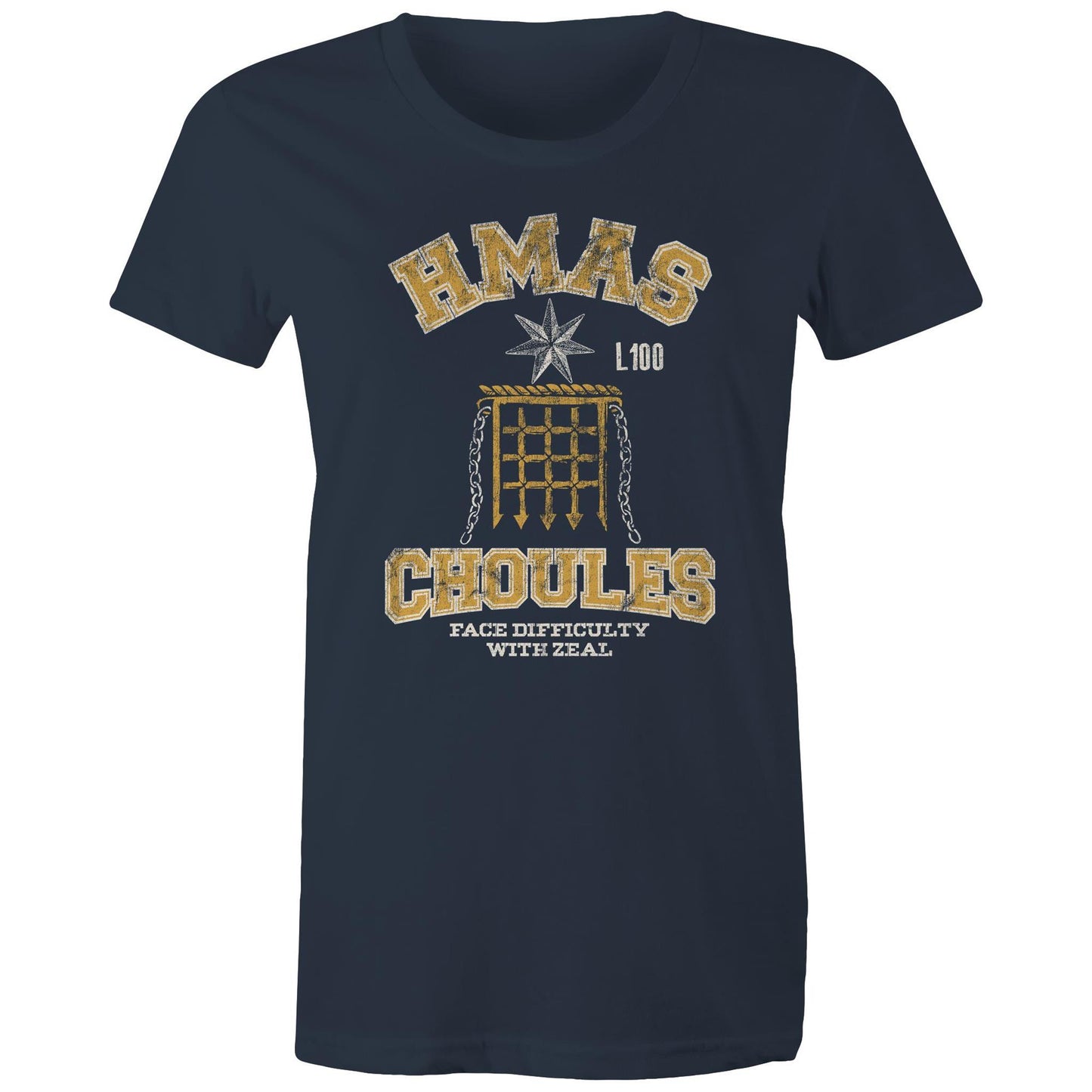 HMAS Choules L100 Women's T-shirt (style Alpha, colour)