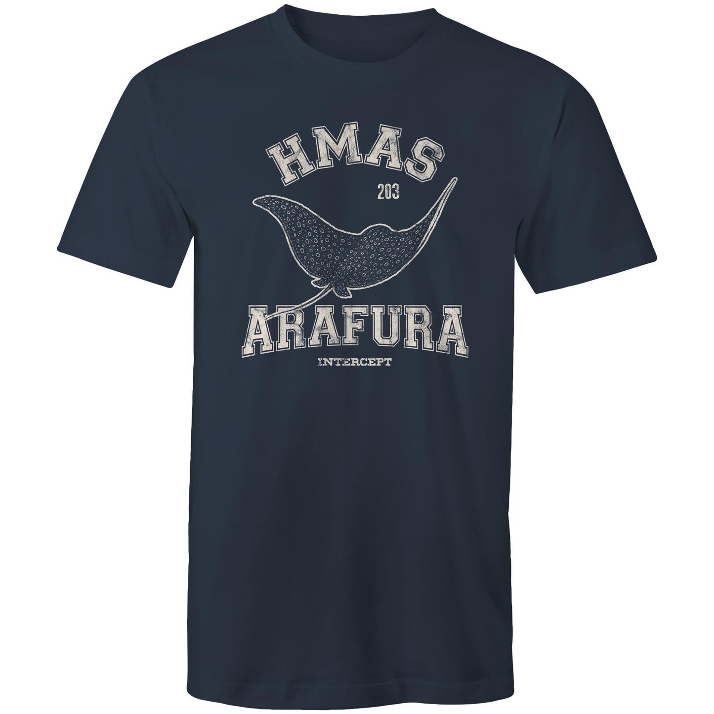 HMAS Arafura OPV203 Men's T-shirt (style Alpha, white)
