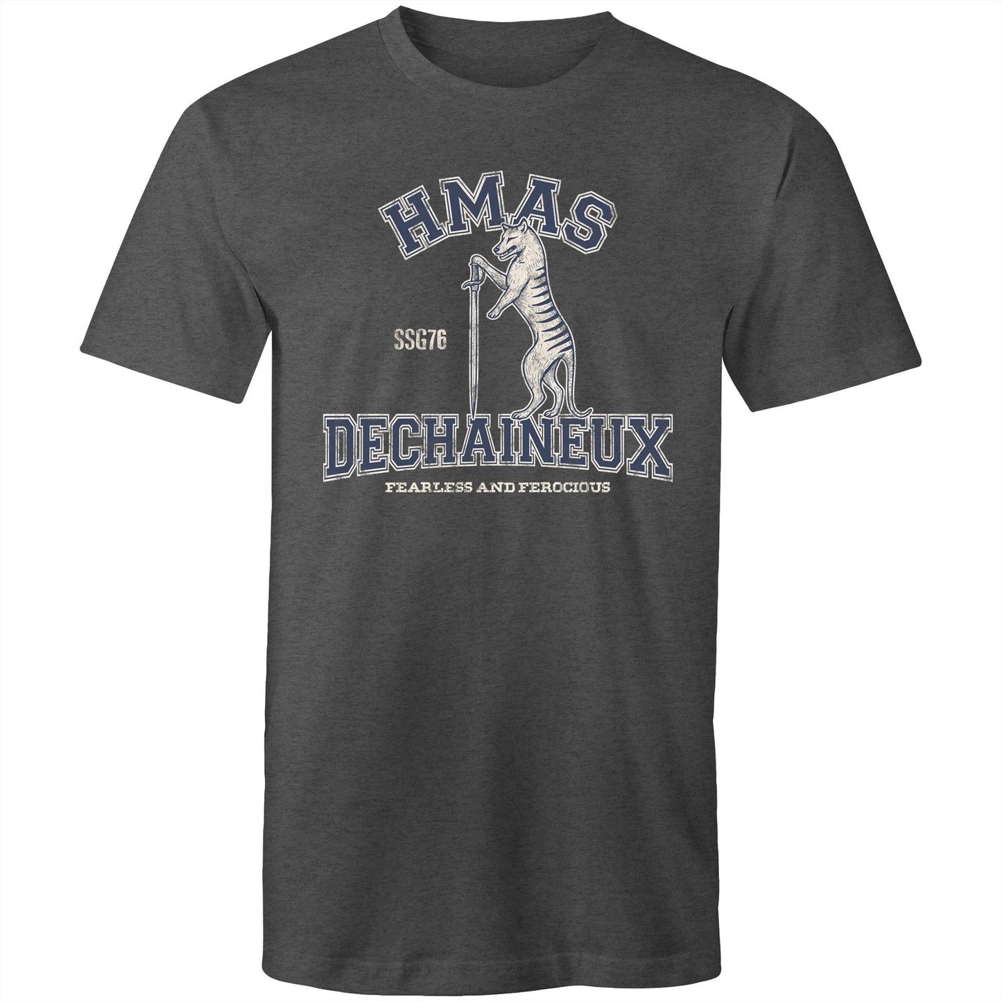 HMAS Dechaineux SSG76 Men's T-shirt (style Alpha, blue)