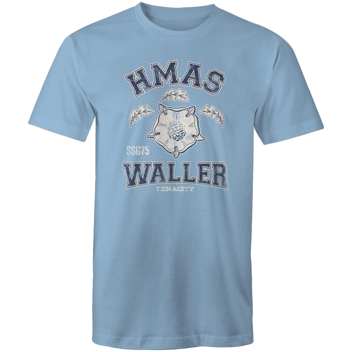 HMAS Waller SSG75 Men's T-shirt (style Alpha, blue)