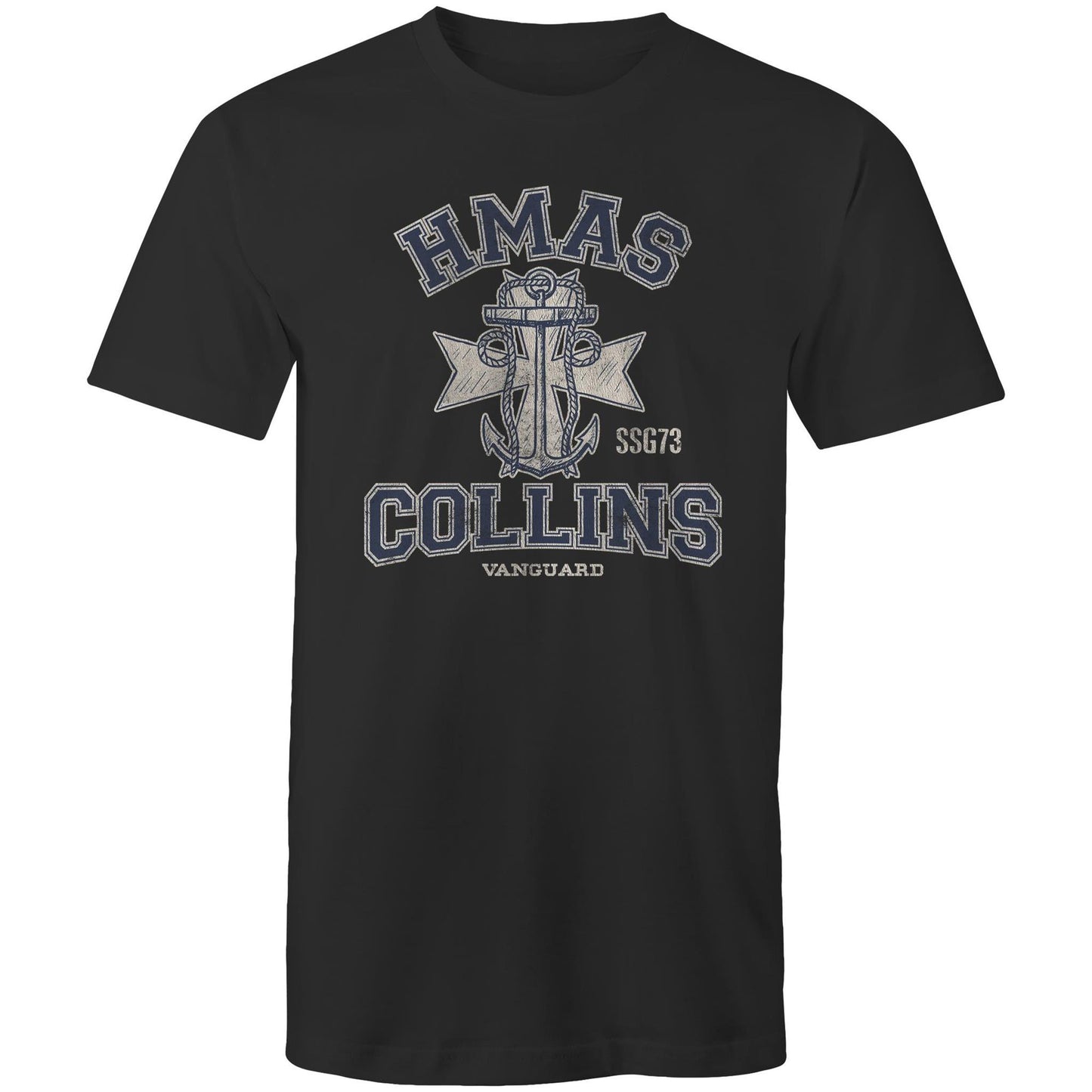 HMAS Collins SSG73 Men's T-shirt (style Alpha, blue)