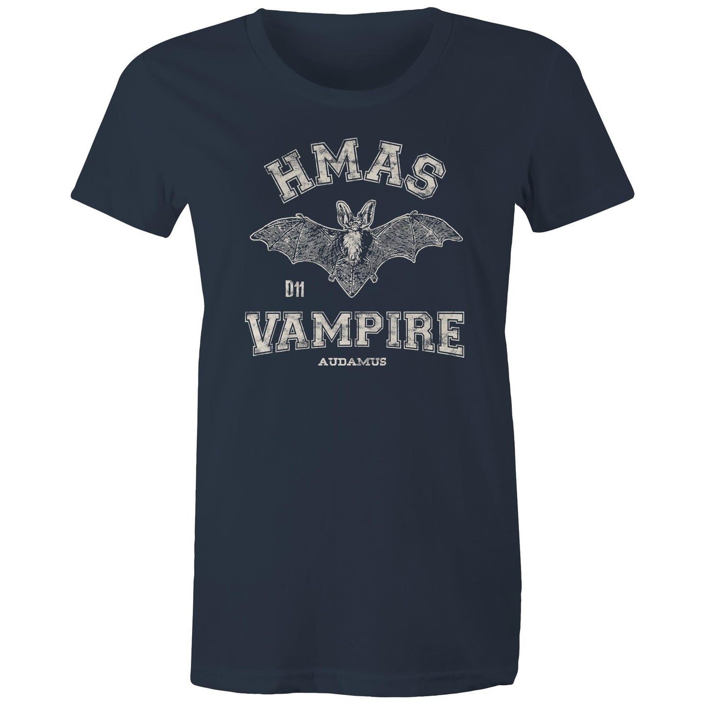 HMAS Vampire D11 Women's T-shirt (style Alpha, white)