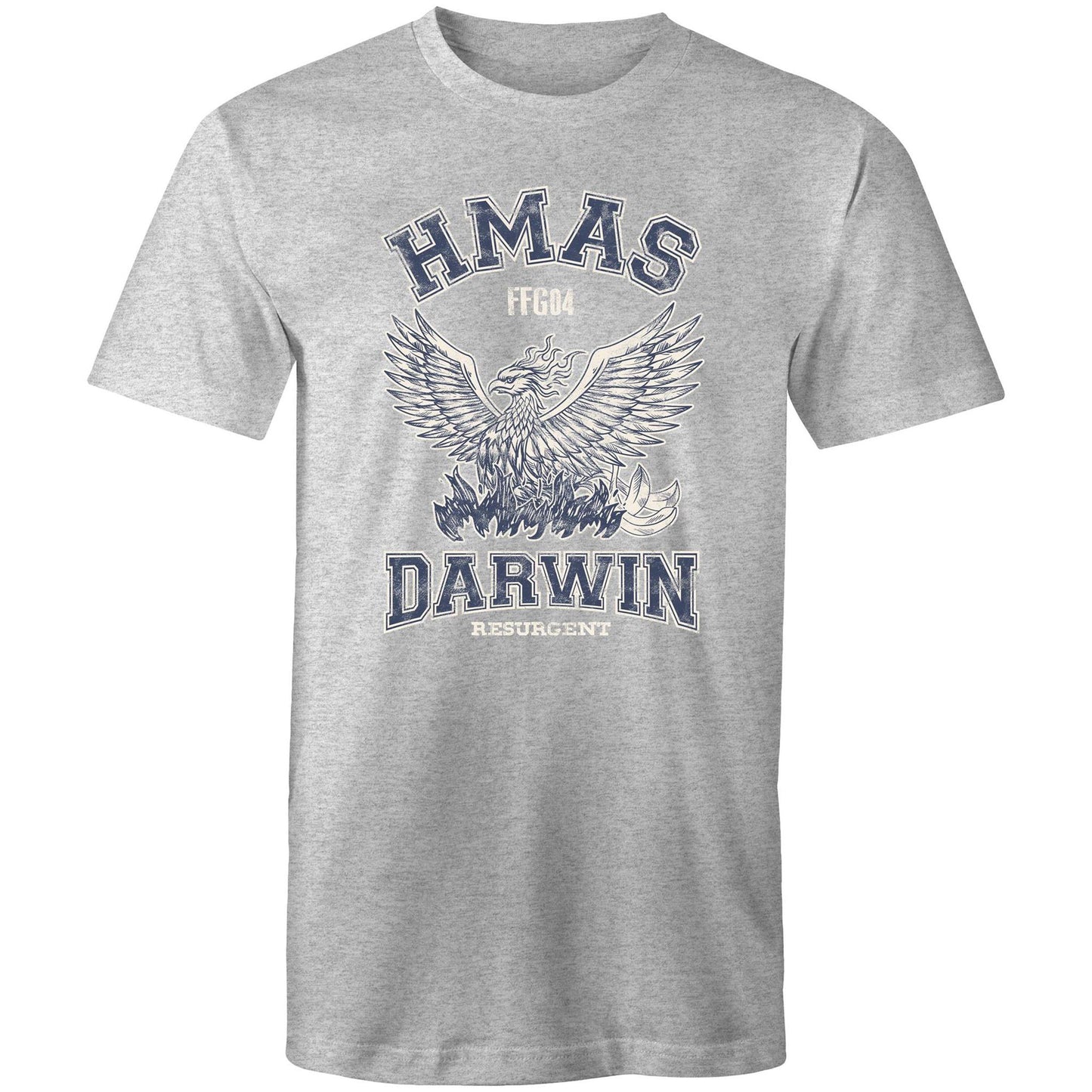 HMAS Darwin FFG04 Men's T-shirt (style Alpha, blue)